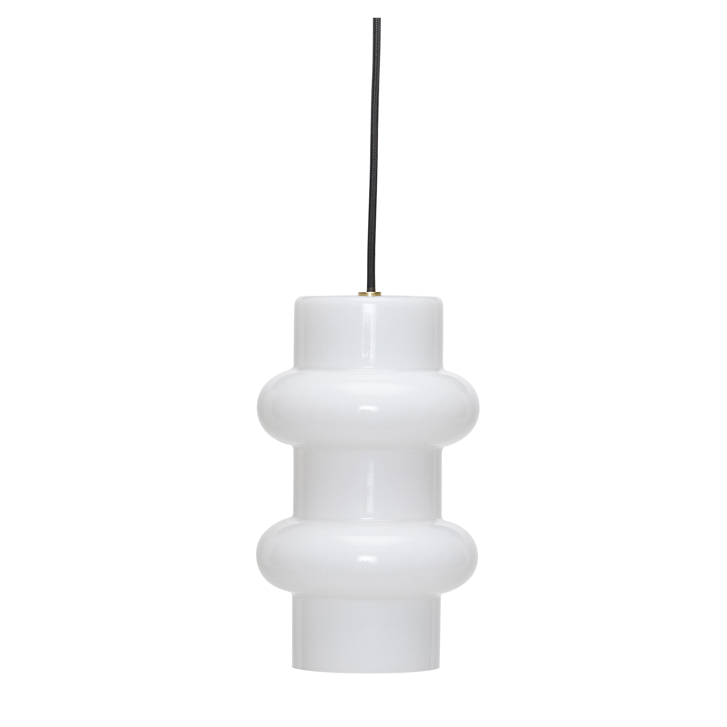 Pilule Pendelleuchte Double Glossy White 25cm