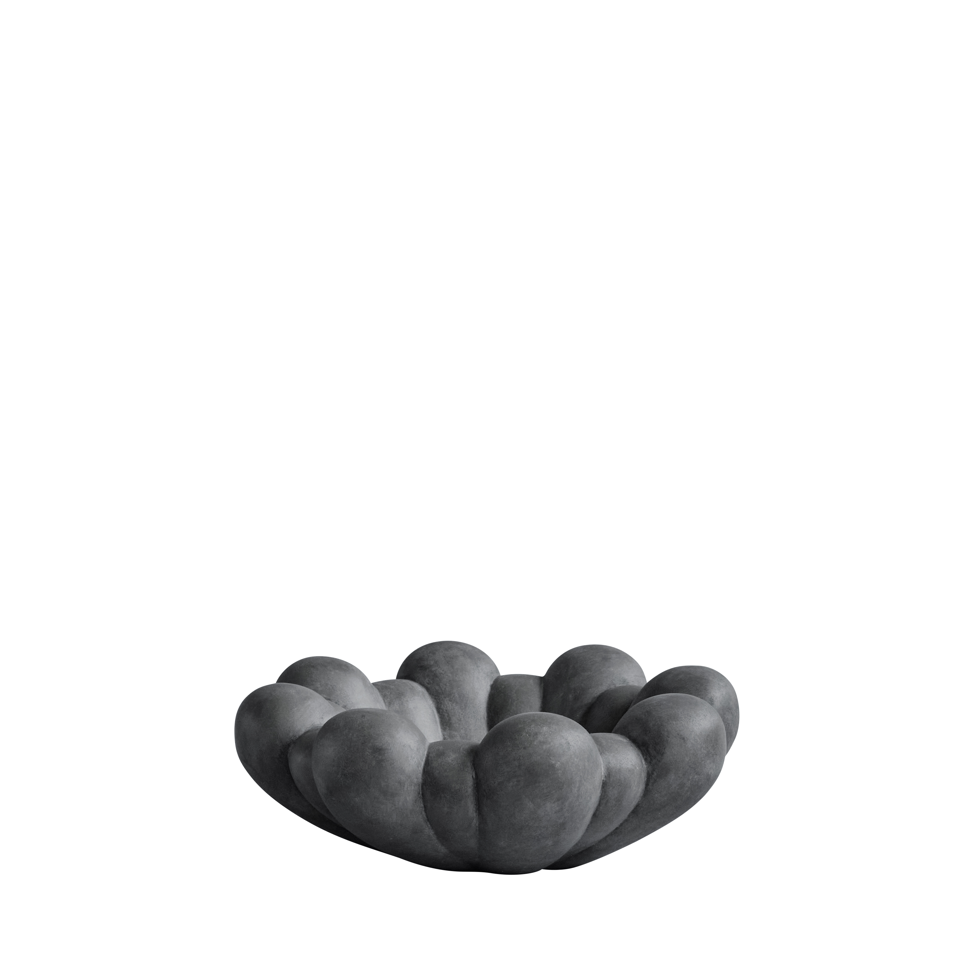101 Copenhagen - Bloom Skål Dark Grey Big - Grå  - Skåler