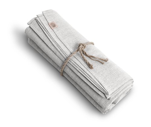 Lovely Linen - Classic Linneduk Light Grey Ø200 - Grå
