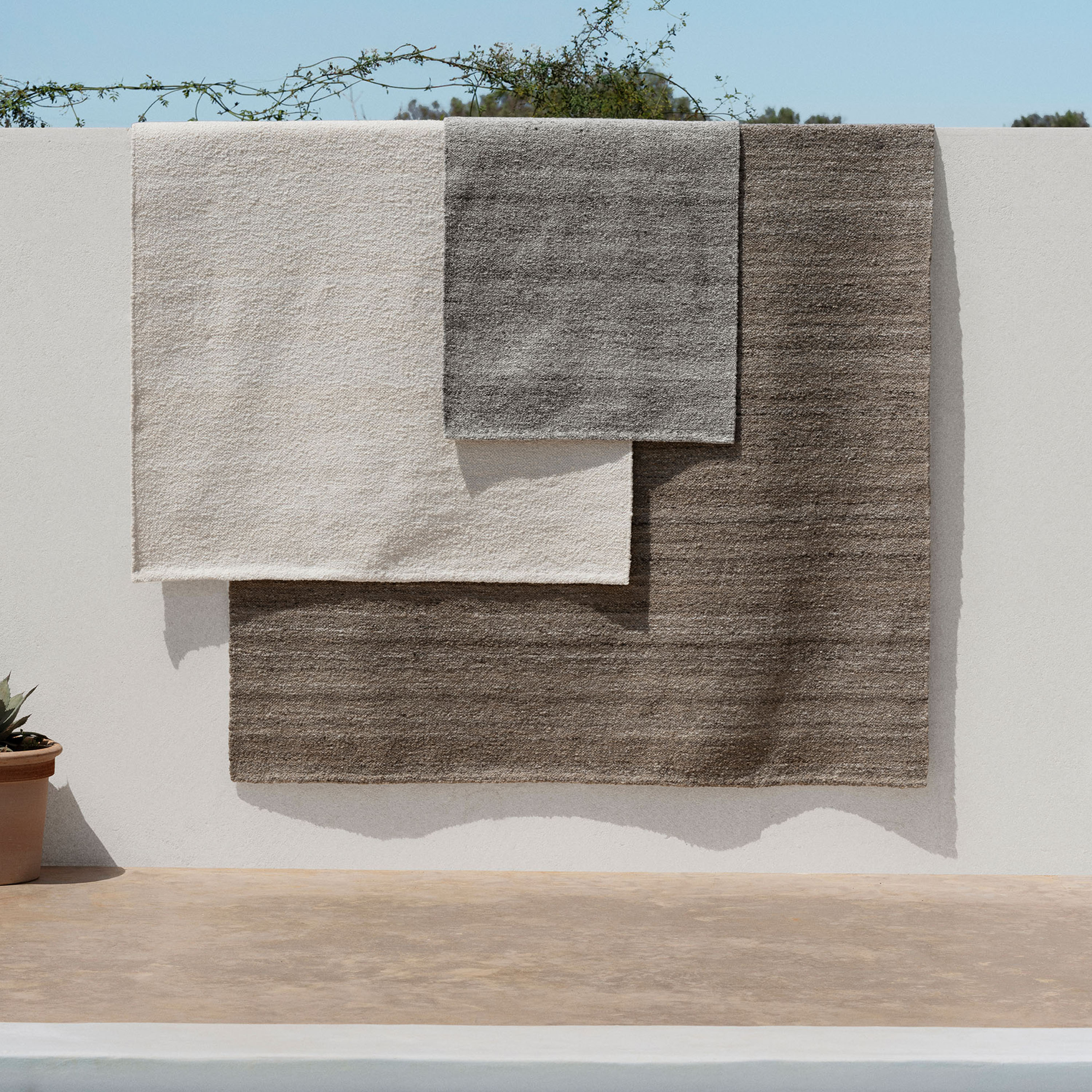 Blomus Kapet Utematta Beige Melange 140x200