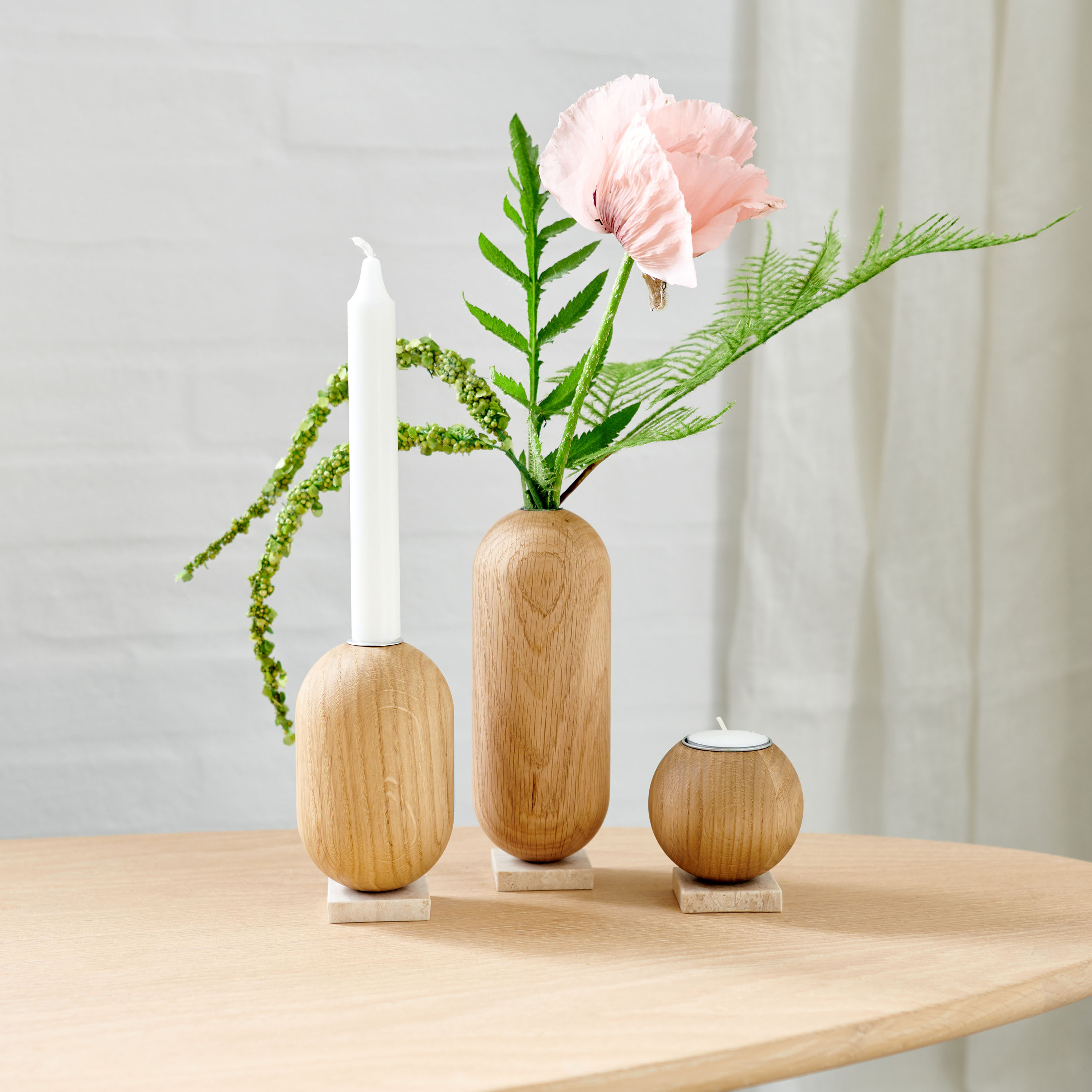 Aakjaer Furniture Ellipse Maljakko Luonnonöljytty Tammi