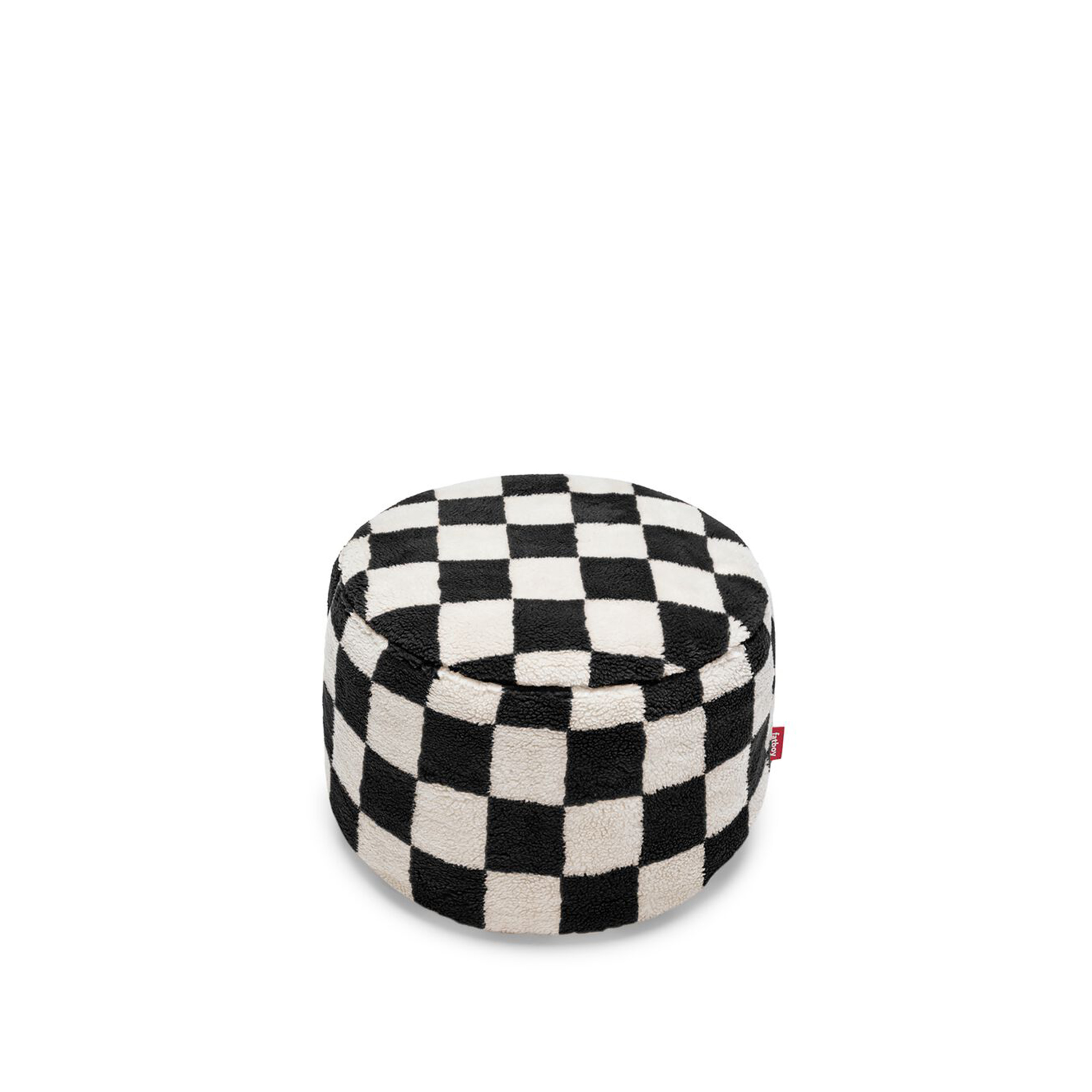Point Teddy Chess Pouf Almond Cream