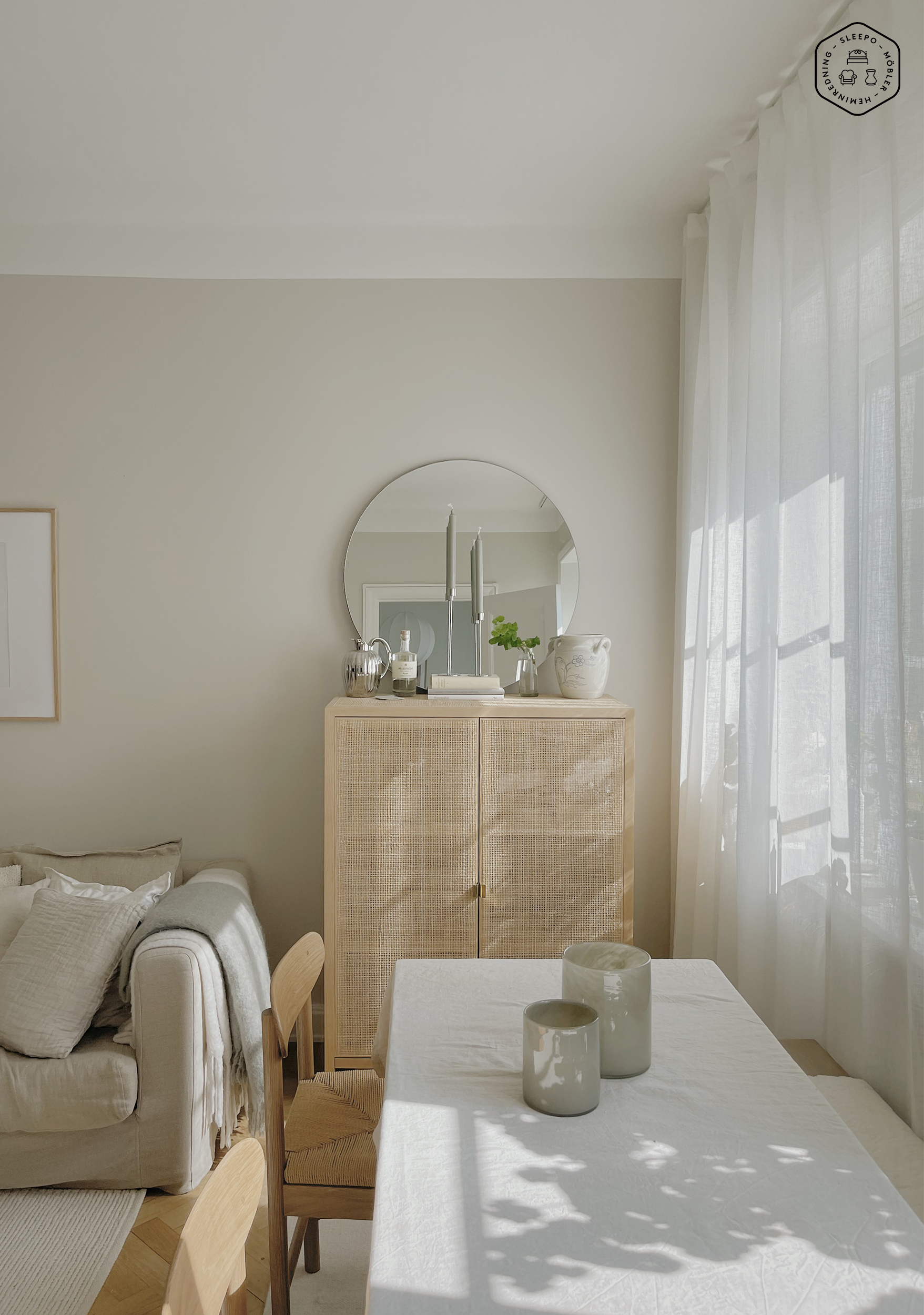 Tell me more Lyric Ljuslykta Warm Grey 10cm