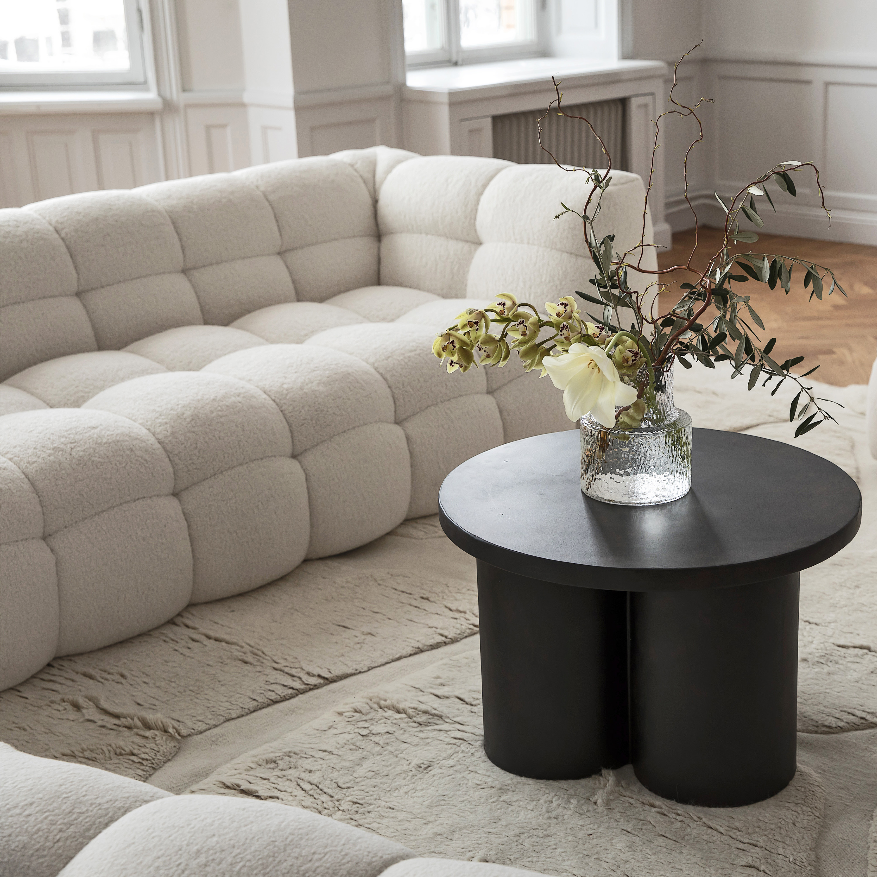 Sleepo Collection Billie 3-sits Soffa Creme Teddy