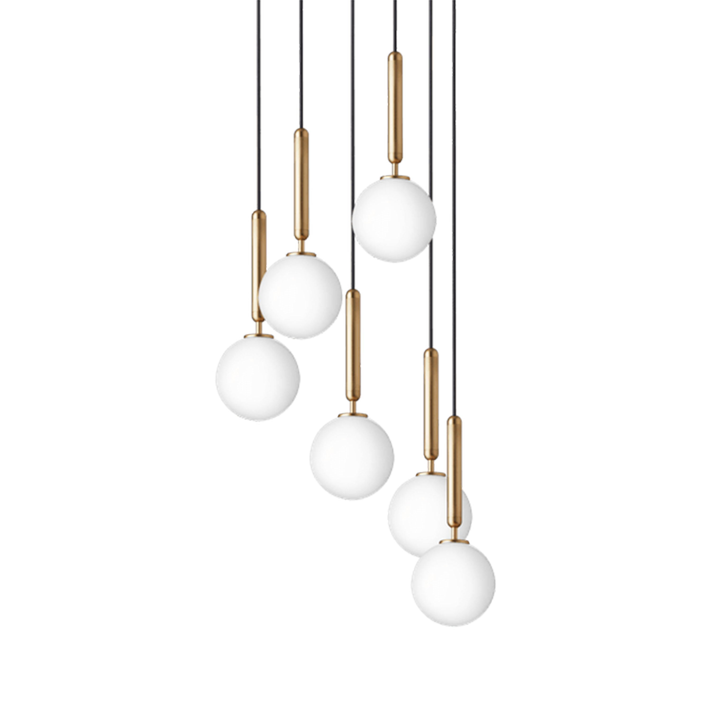 Miira 6 Taklampa Brass/Opal Ø35