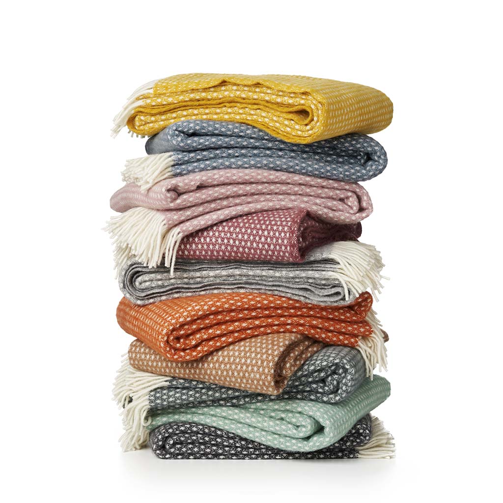 Klippan Yllefabrik Knut Ullpläd Ljusgrå