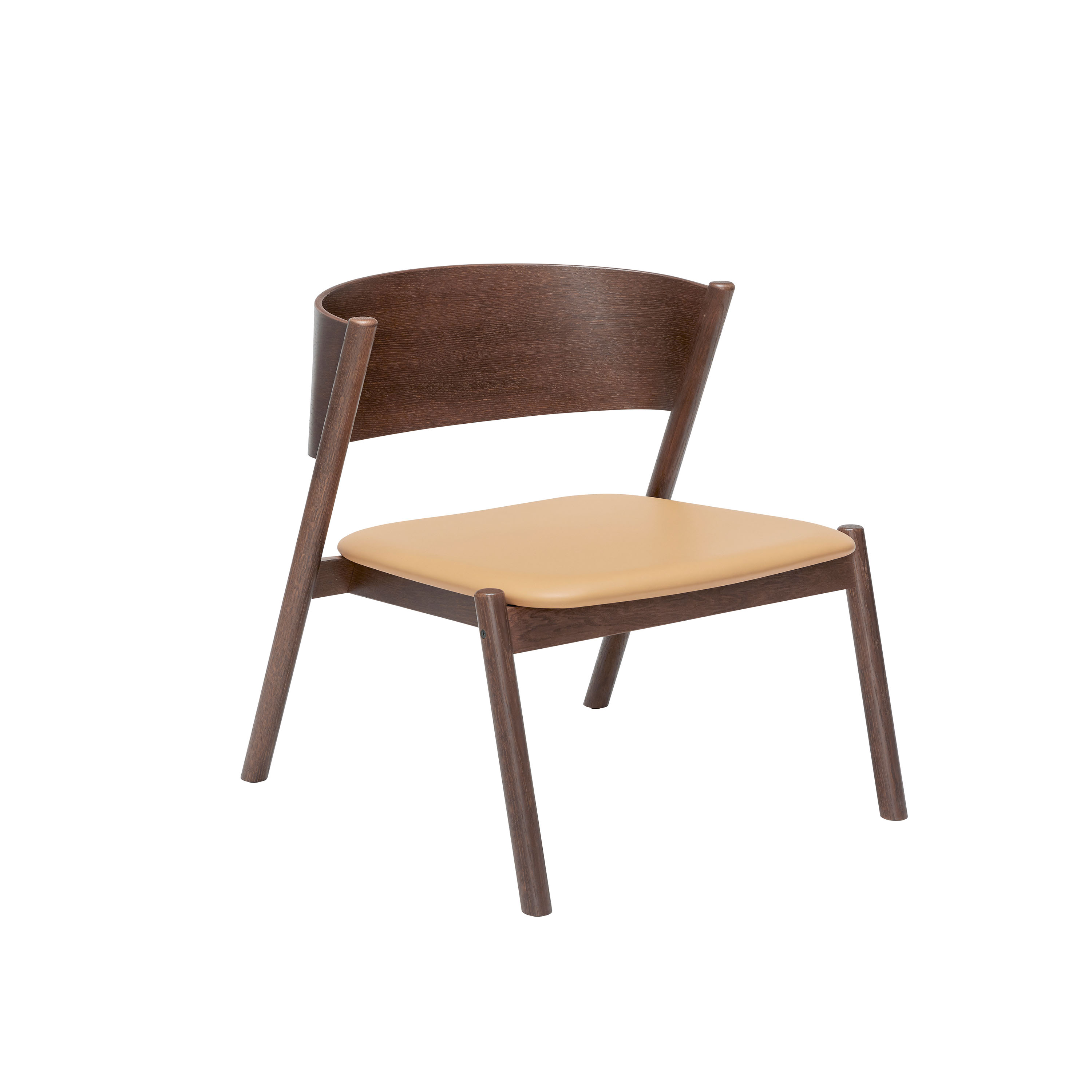 Oblique Loungesessel Dunkelbraun