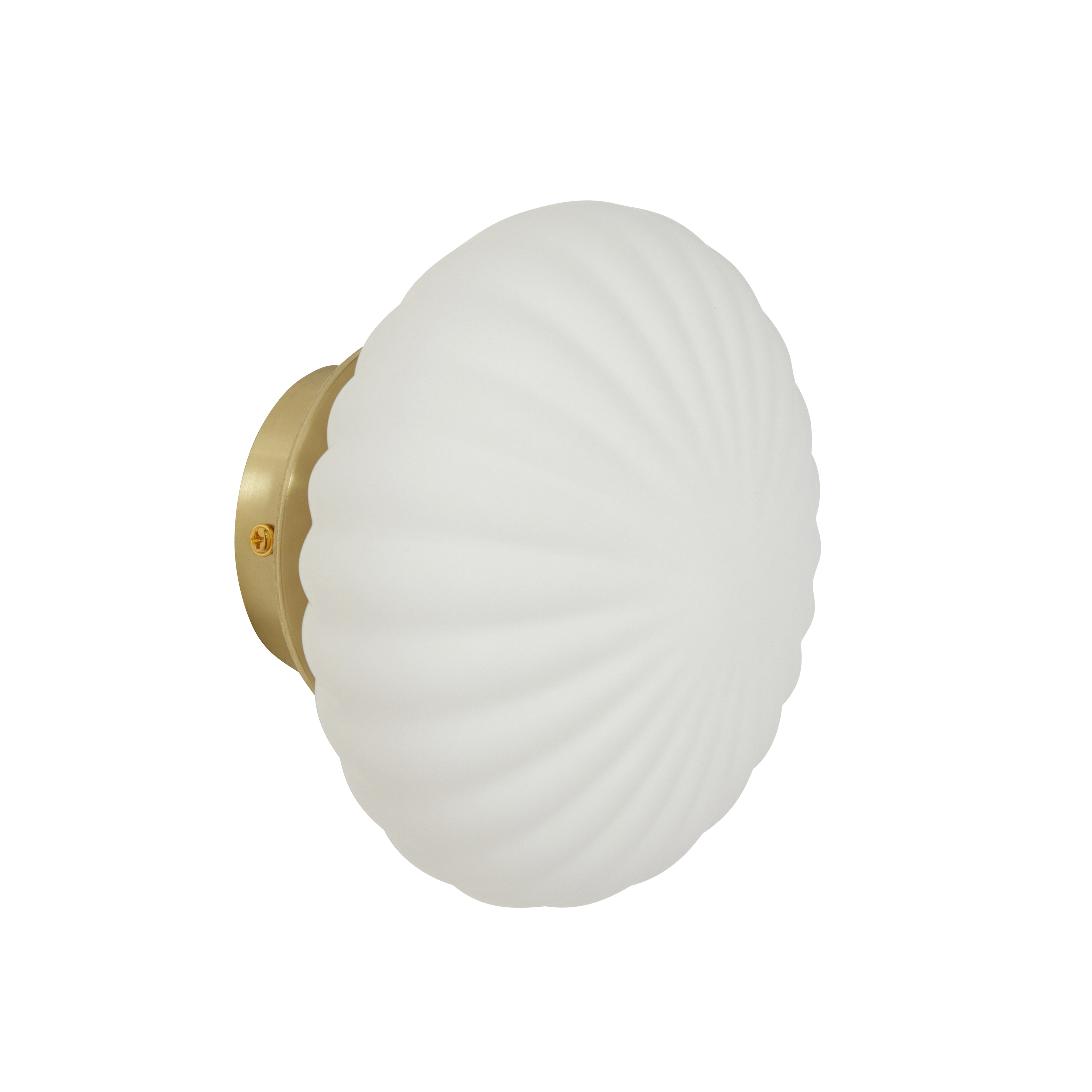 Kumu Vägglampa Vit/Mässing Ø18