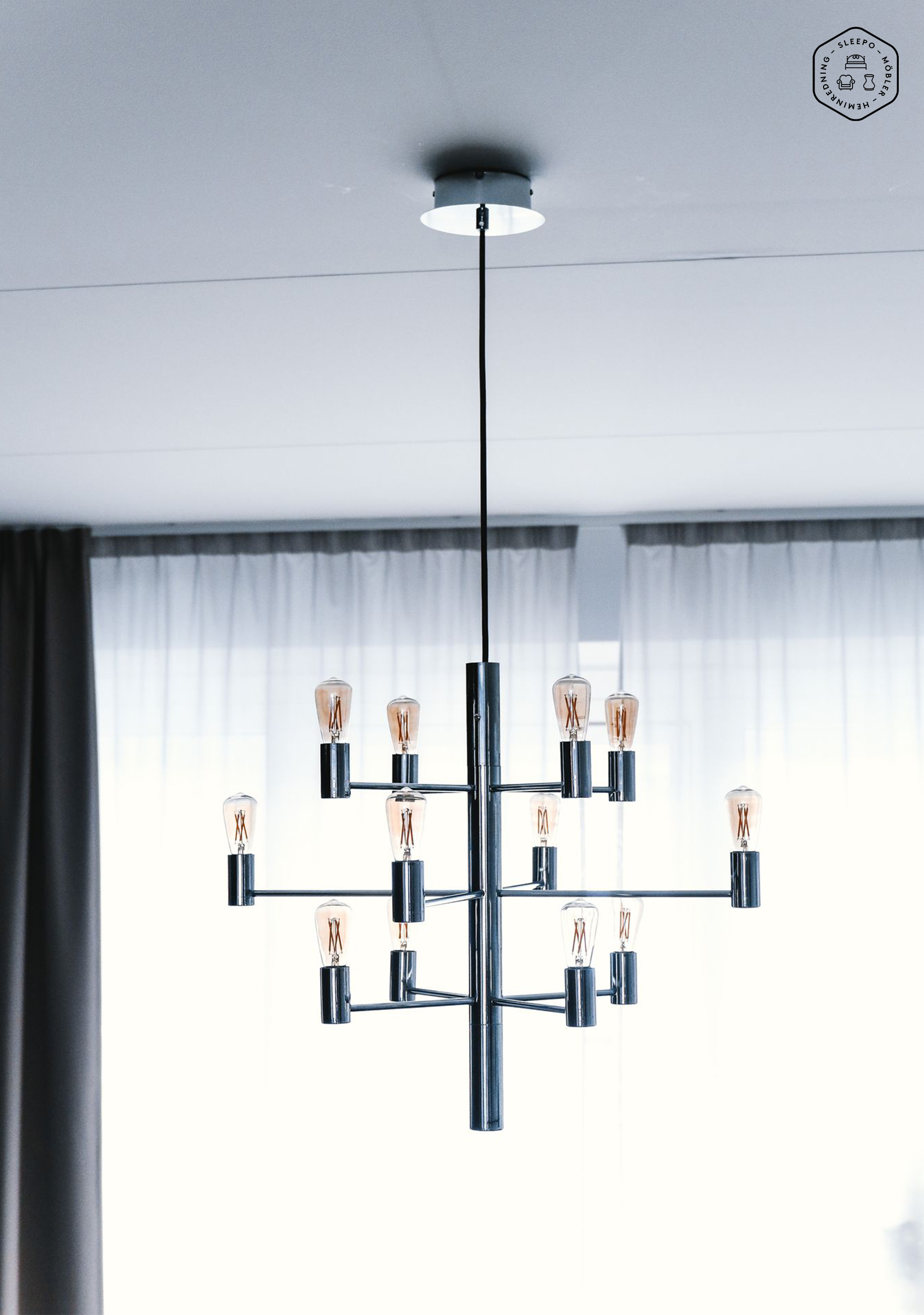 Herstal Manola 12 LED Taklampa Krom