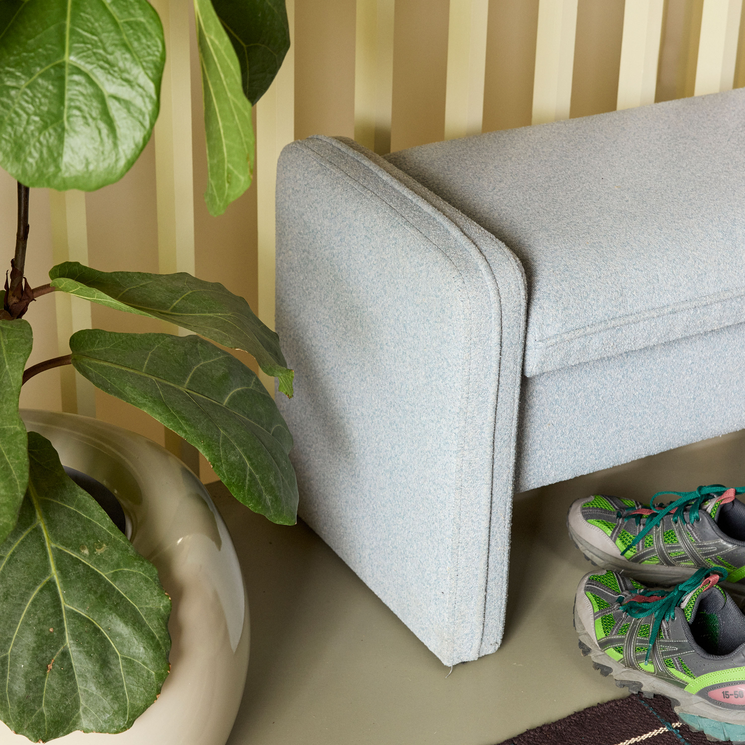 Hübsch Well Benk Light Blue 100x38