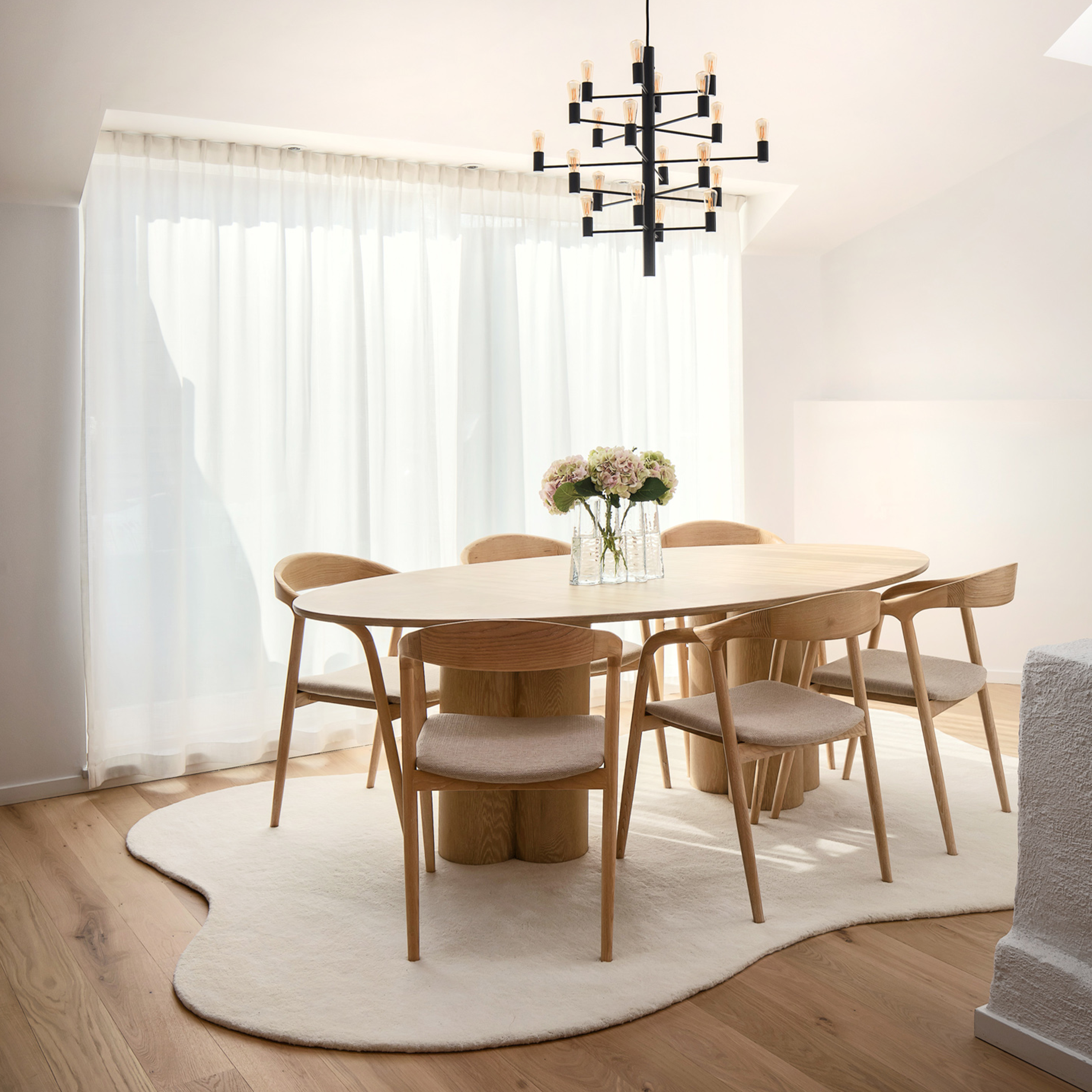 Sleepo Collection Casper Armstol Hvitpigmentert/Natur