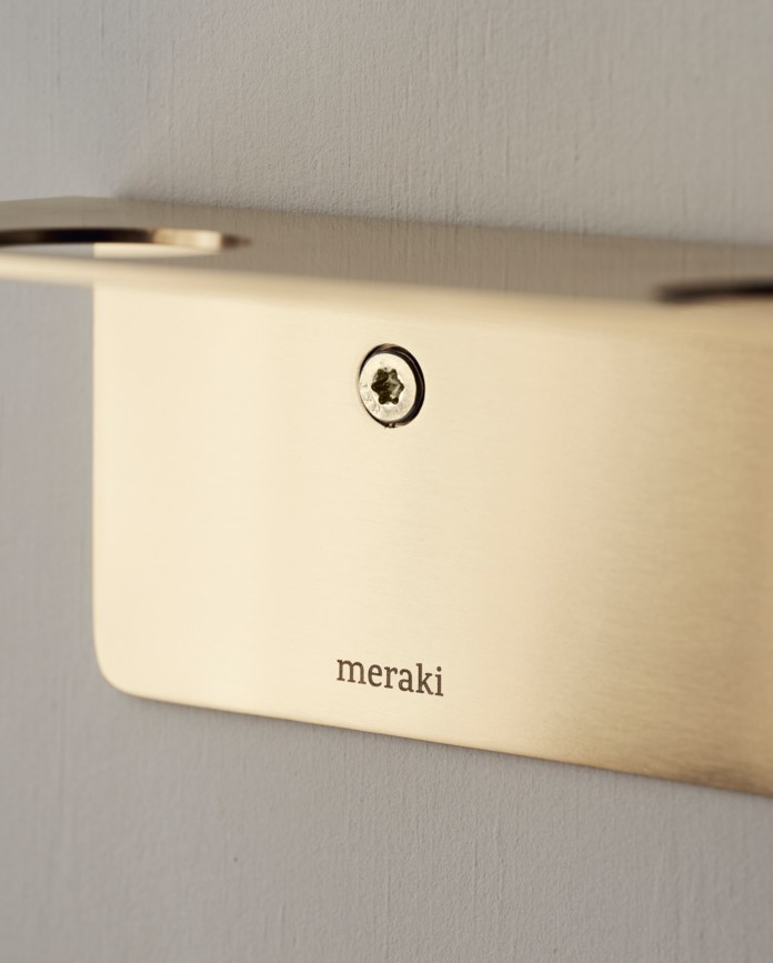 Meraki Väggfäste med Krokar Mässing 50cm