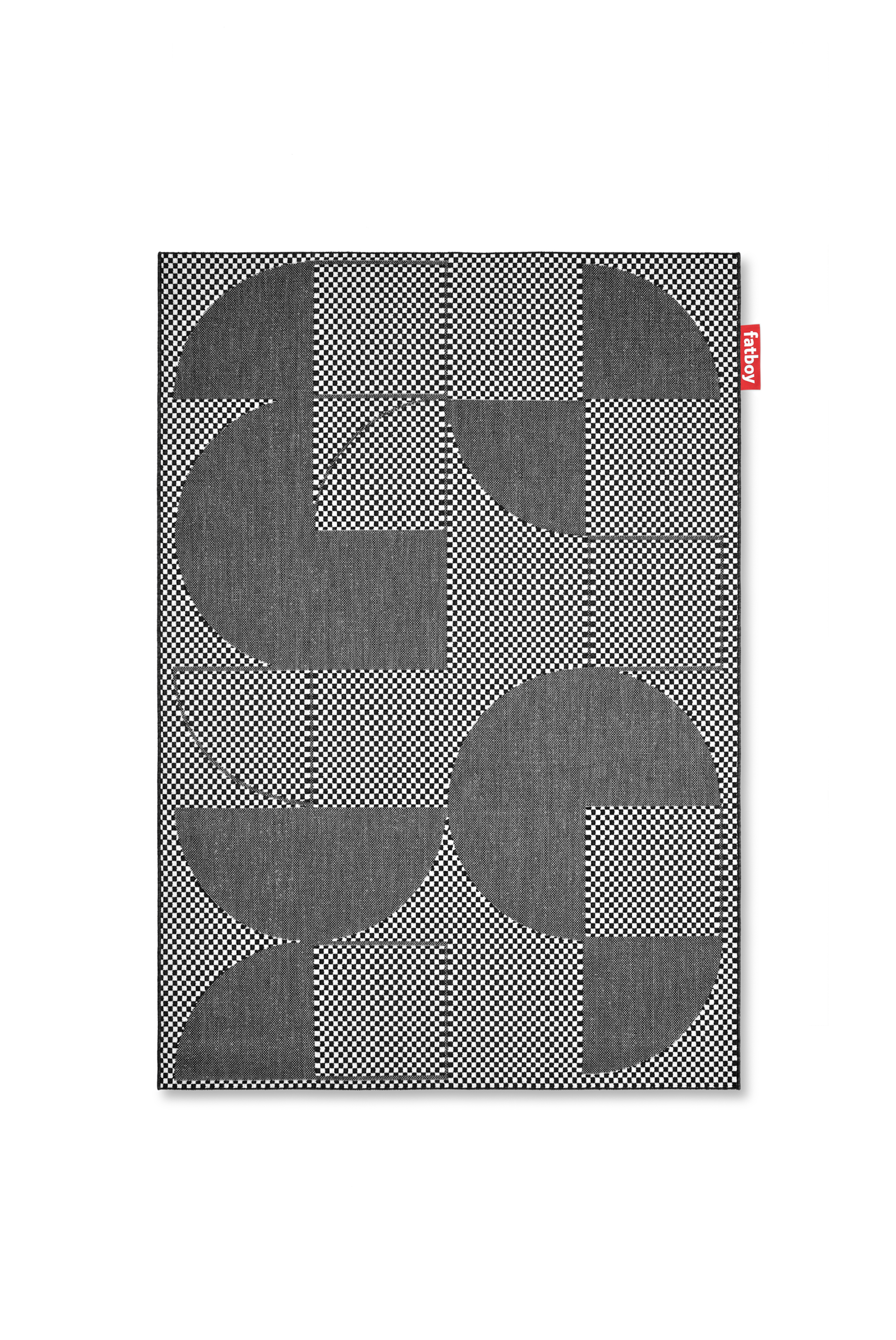 Fatboy - Carpretty Petit Utomhusmatta Jigsaw Black/White 160x230 - Vit