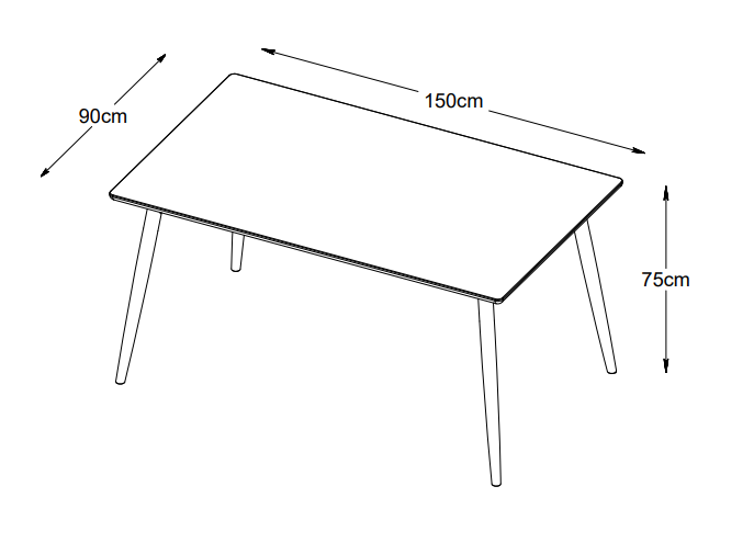 Nordic Home Sofia Ruokapöytä Smoked Oak 150cm