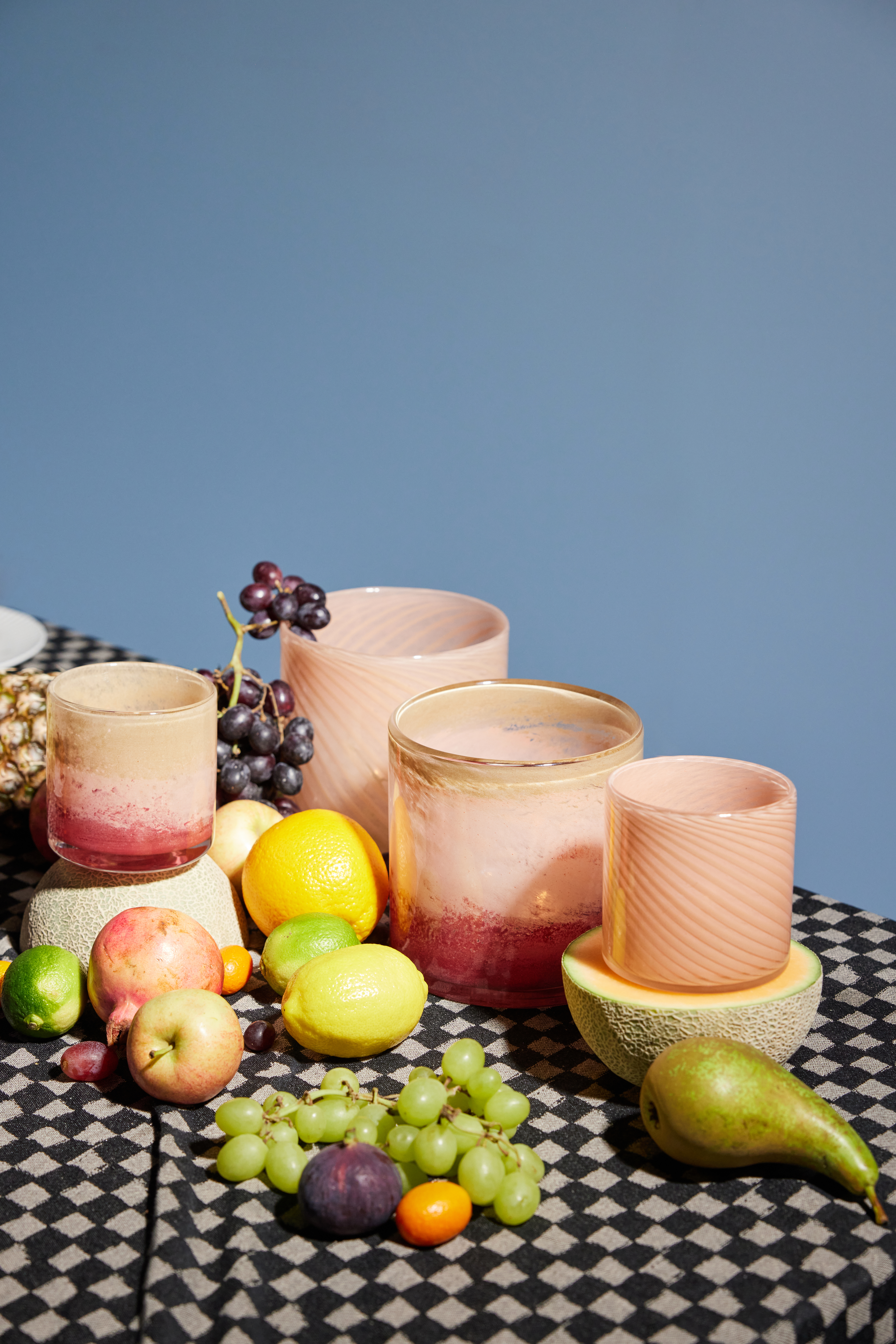 Byon Calore Kerzenlaterne Rosa/Beige/Bordeaux 10cm