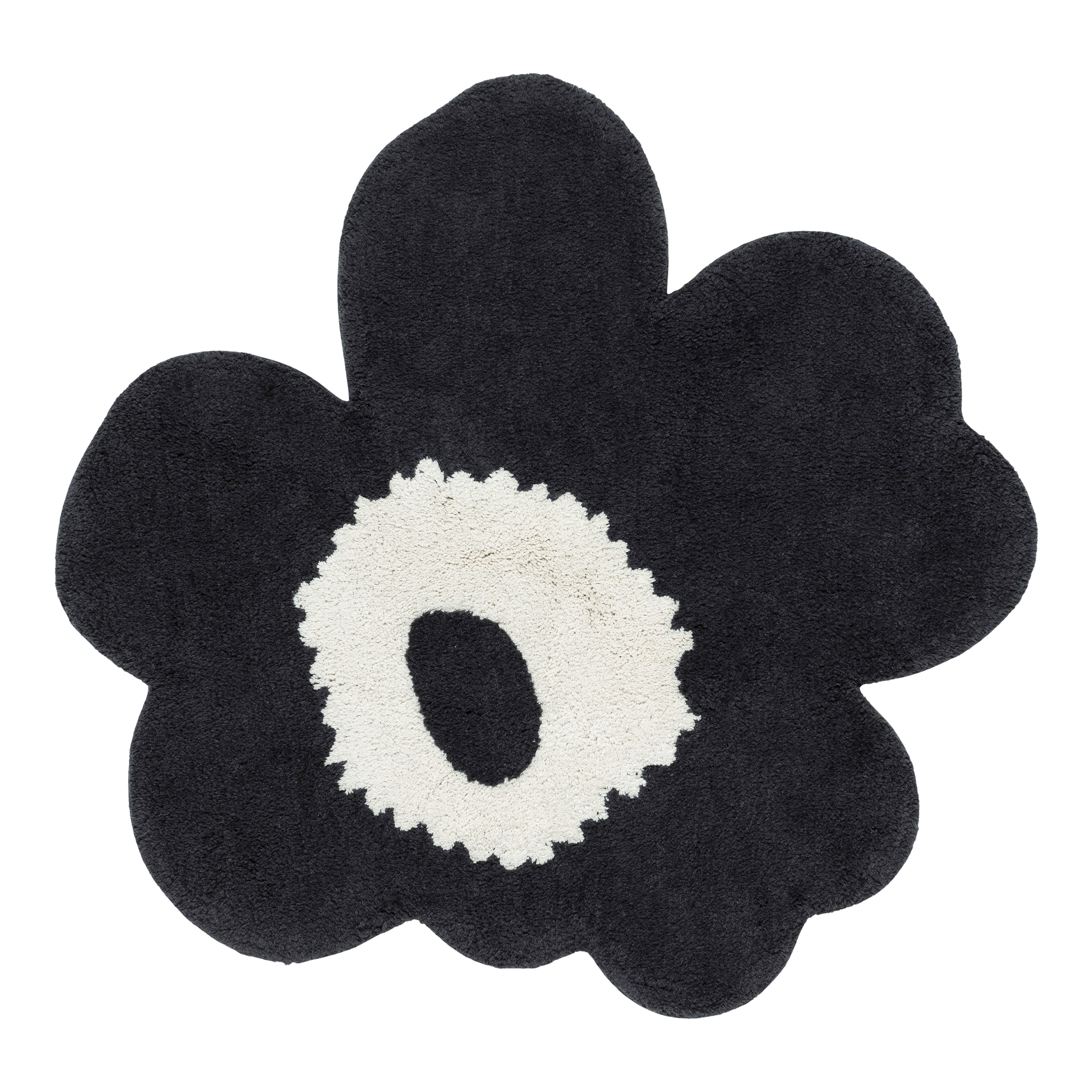 Unikko Badrumsmatta Charcoal/Offwhite 73x74