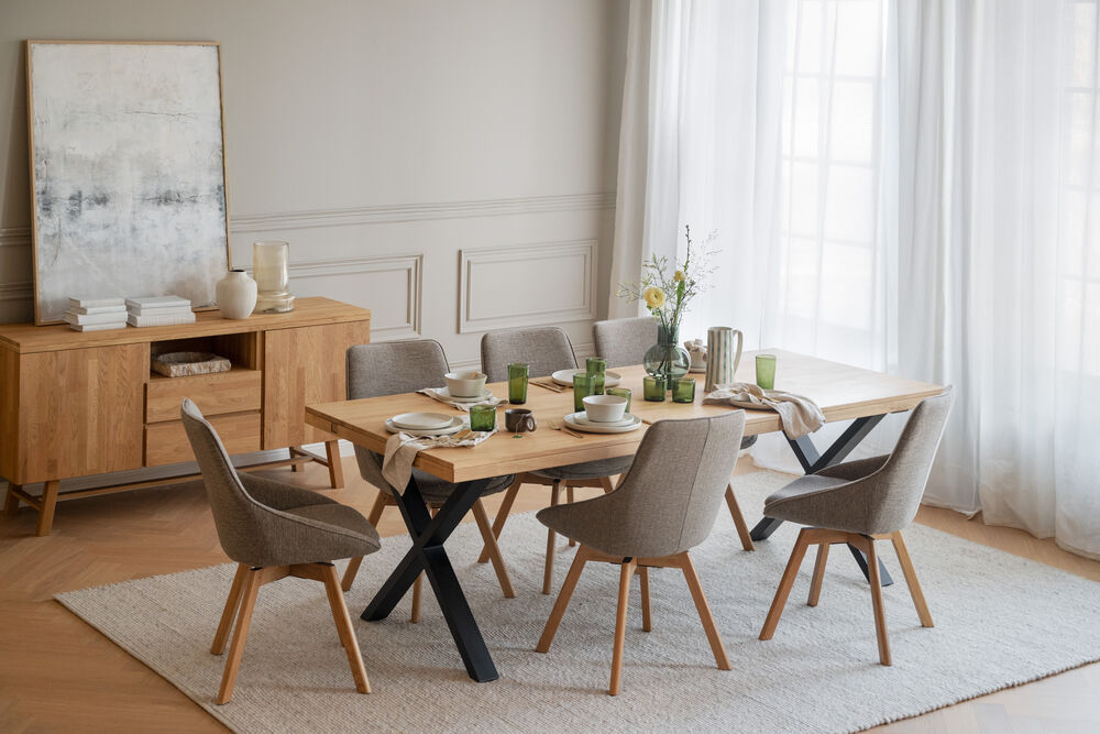 Rowico Home Alison Matstol Mörkbeige/Ek