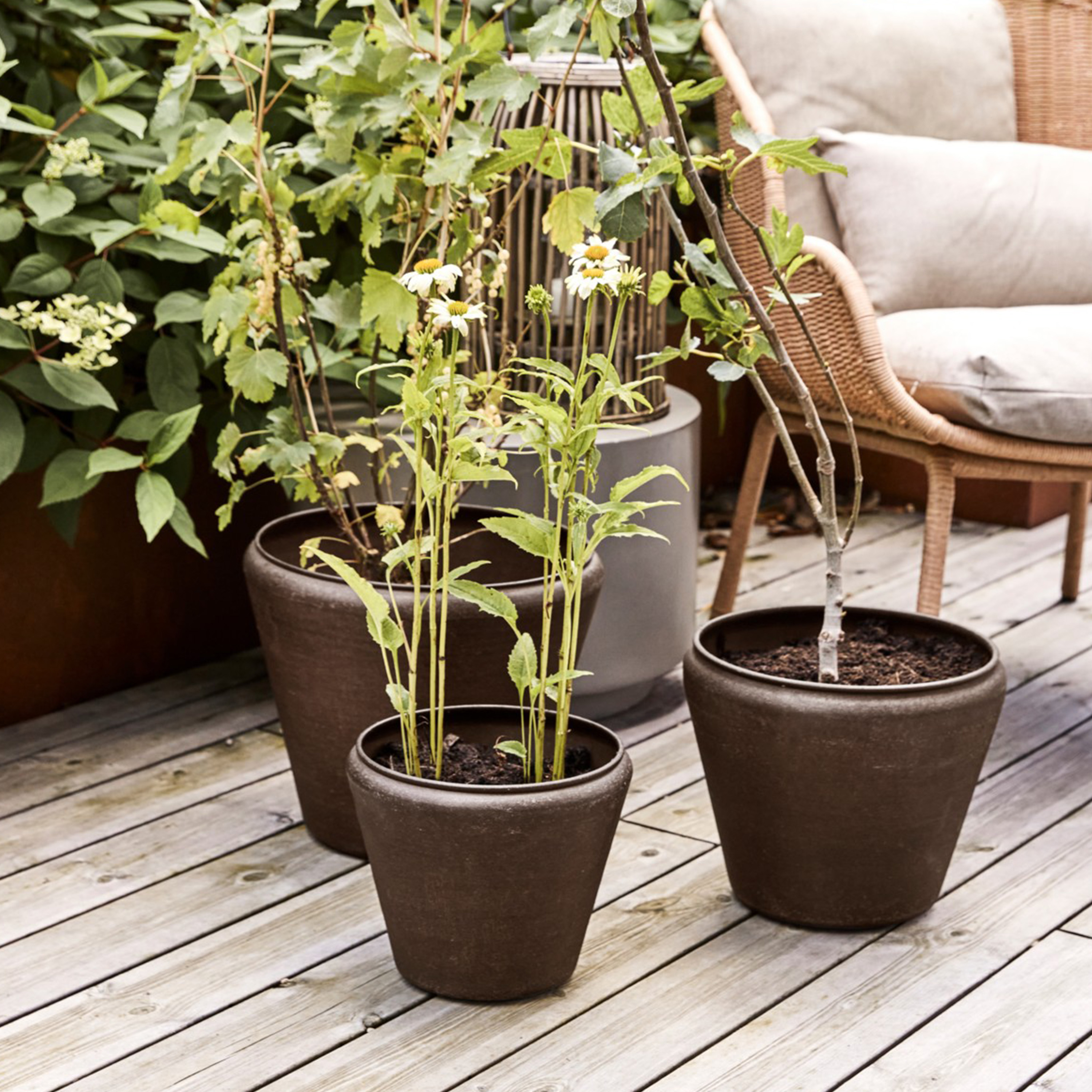 House Doctor Funnel Krug 3er-Pack Antikbraun