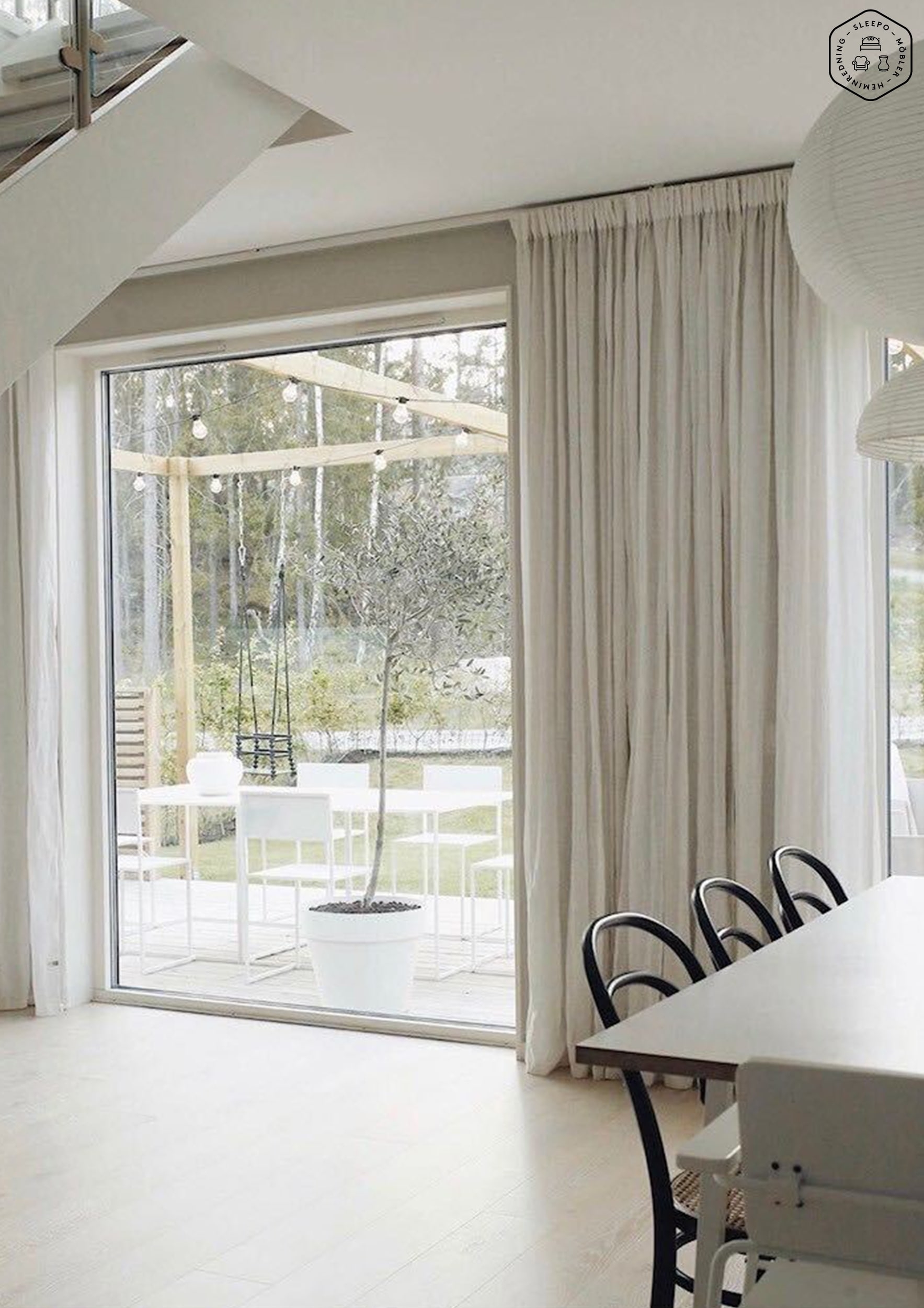 Himla Dalsland Gardinlengde Lin Hvit 290cm