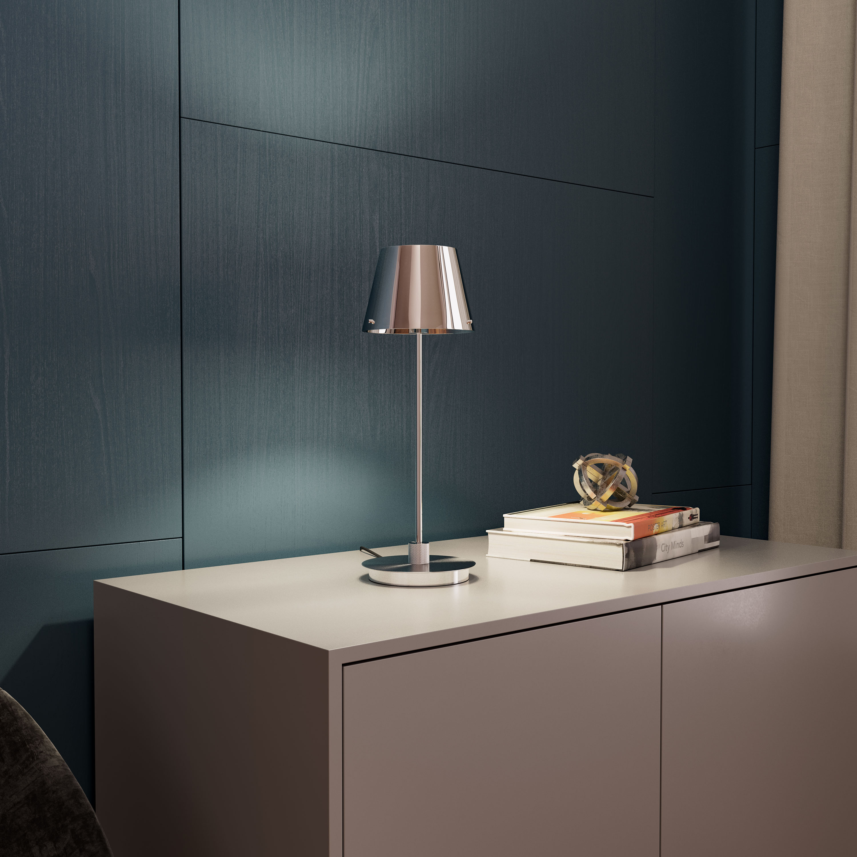 Herstal Gil il Grande Bordslampa Krom