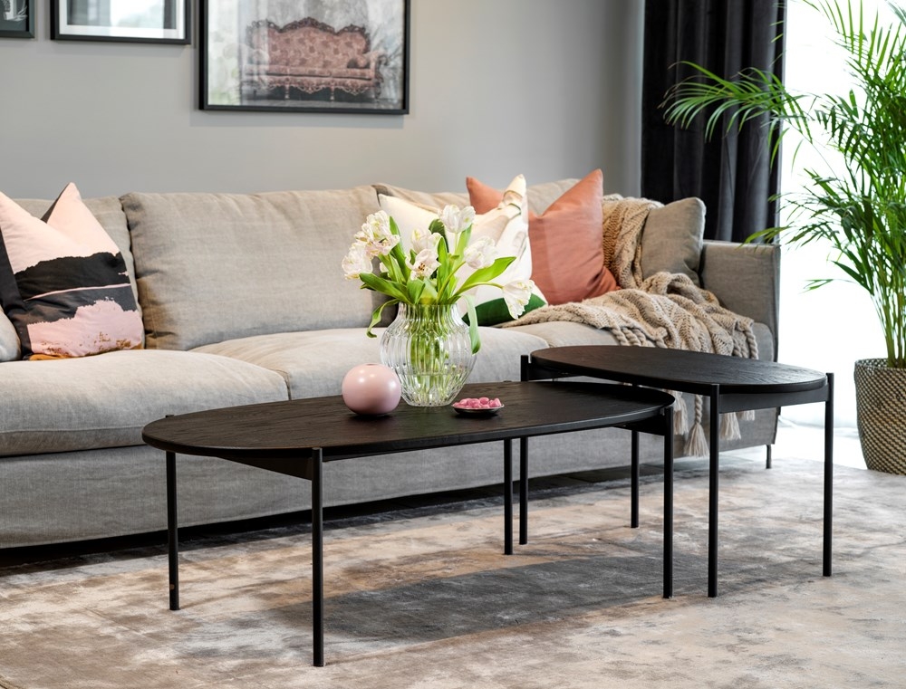 Rowico Home Skye Couchtisch Schwarz 80x40