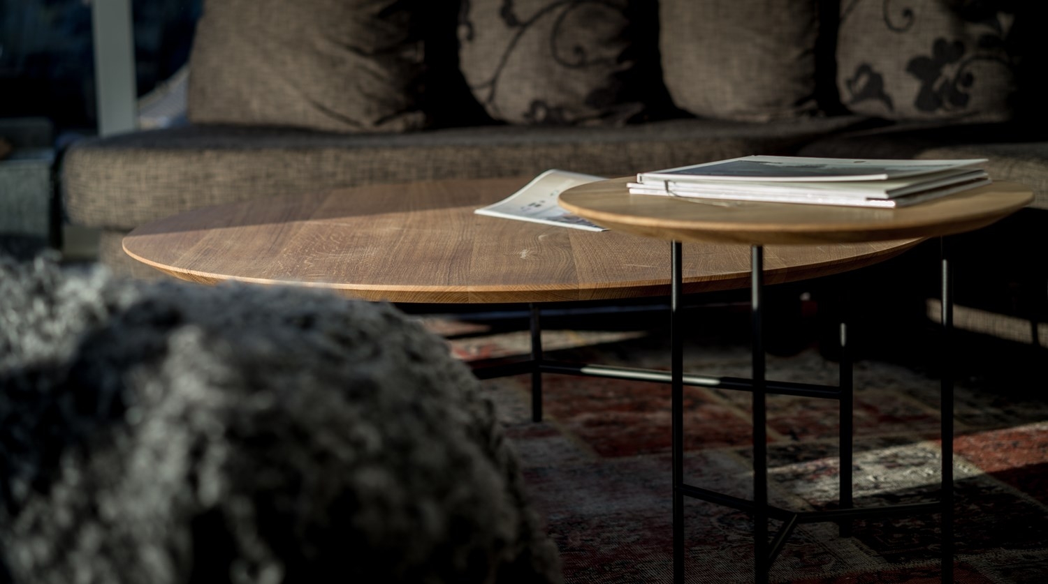 Mavis Tribeca Soffbord Oljad Ek/Svart Ø80