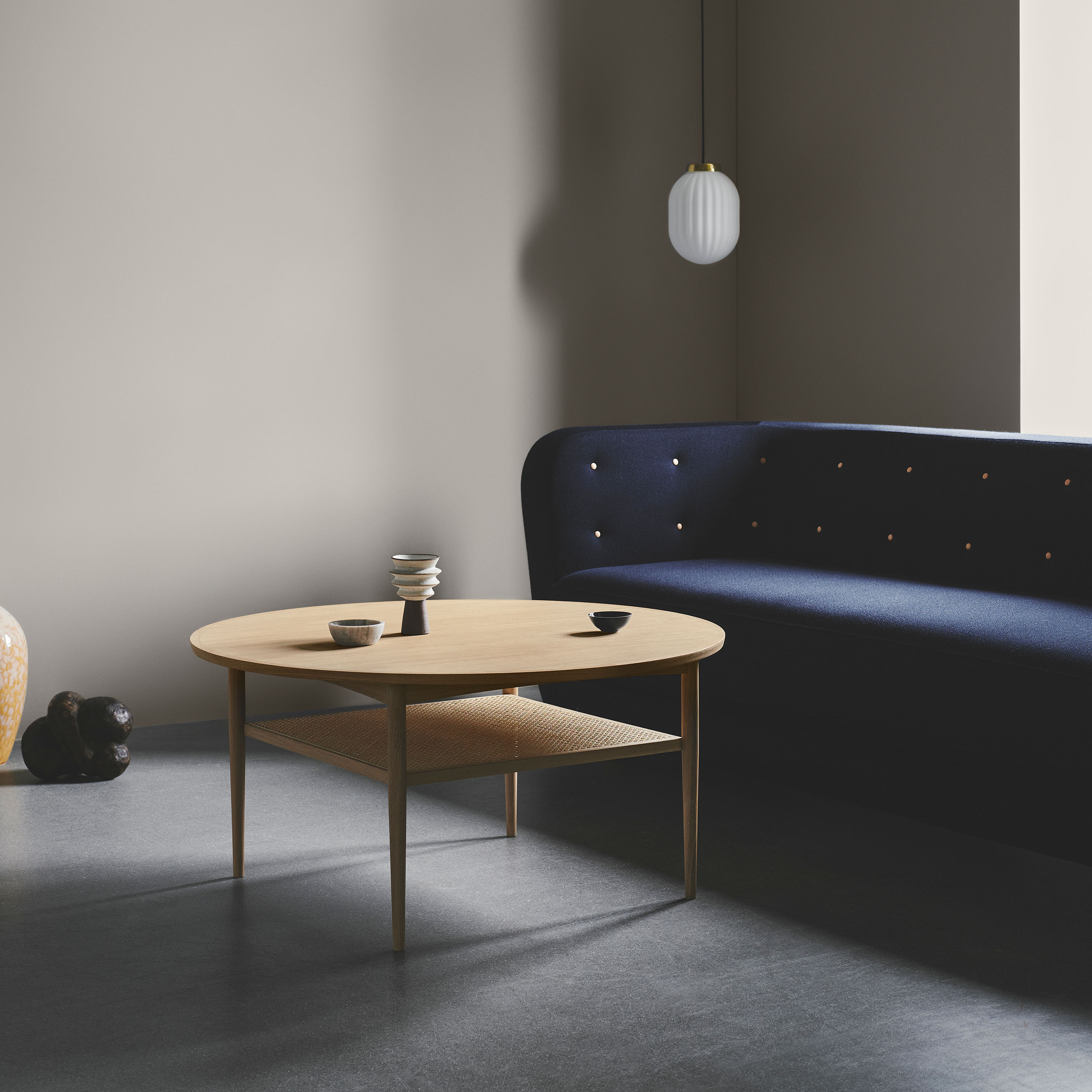 Aakjaer Furniture No.100 Couchtisch Weiß geölte Eiche