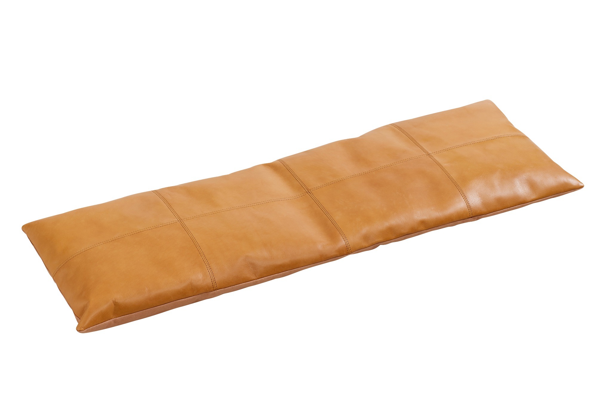 Sittepute Benk Lær Lysebrun 104x35cm