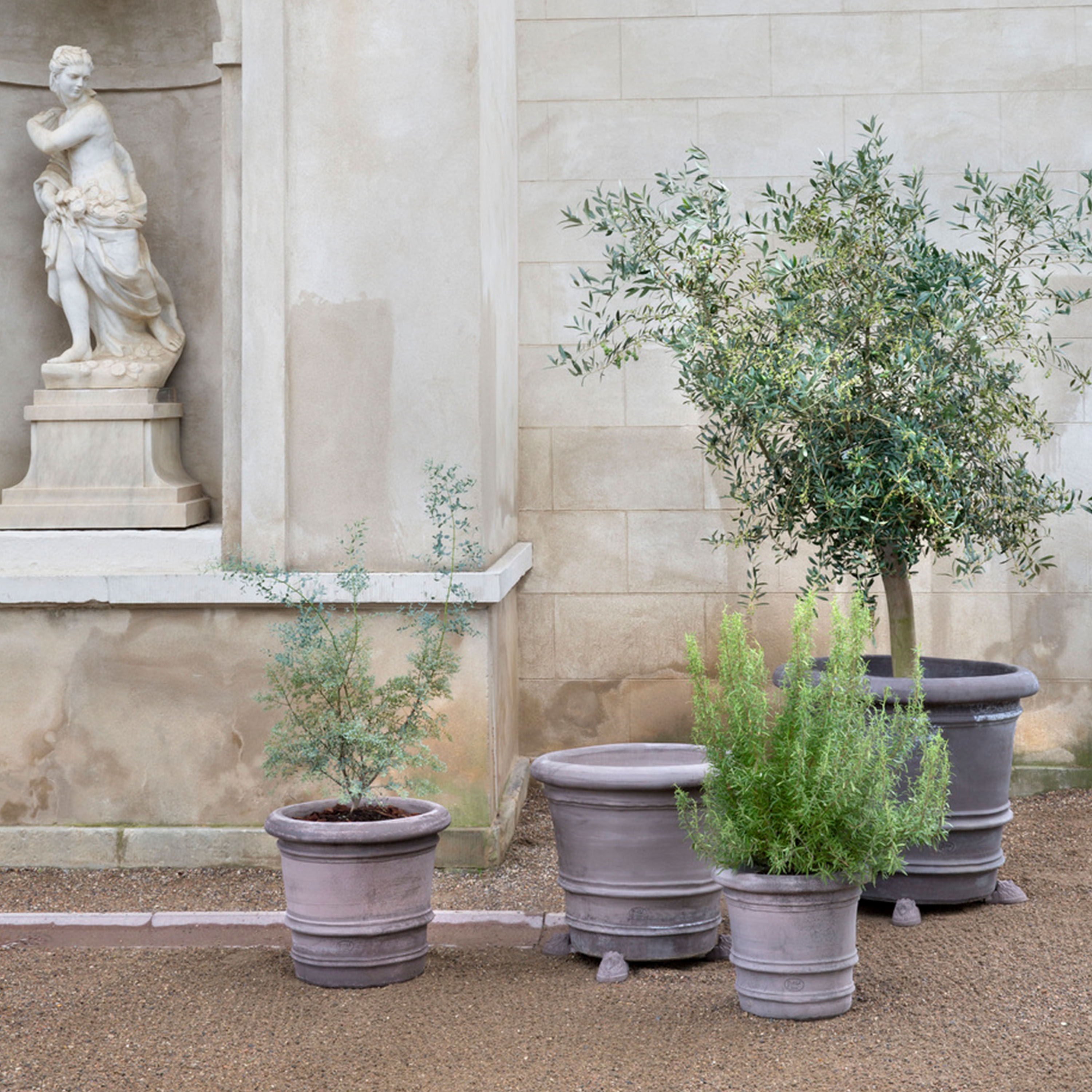 Bergs Potter Lucca Krukke Raw Grå Terrakotta Ø70