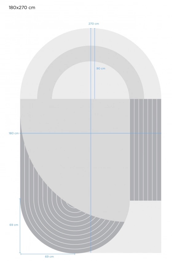 Layered Circular Ullmatta Light Oatmeal 180x270