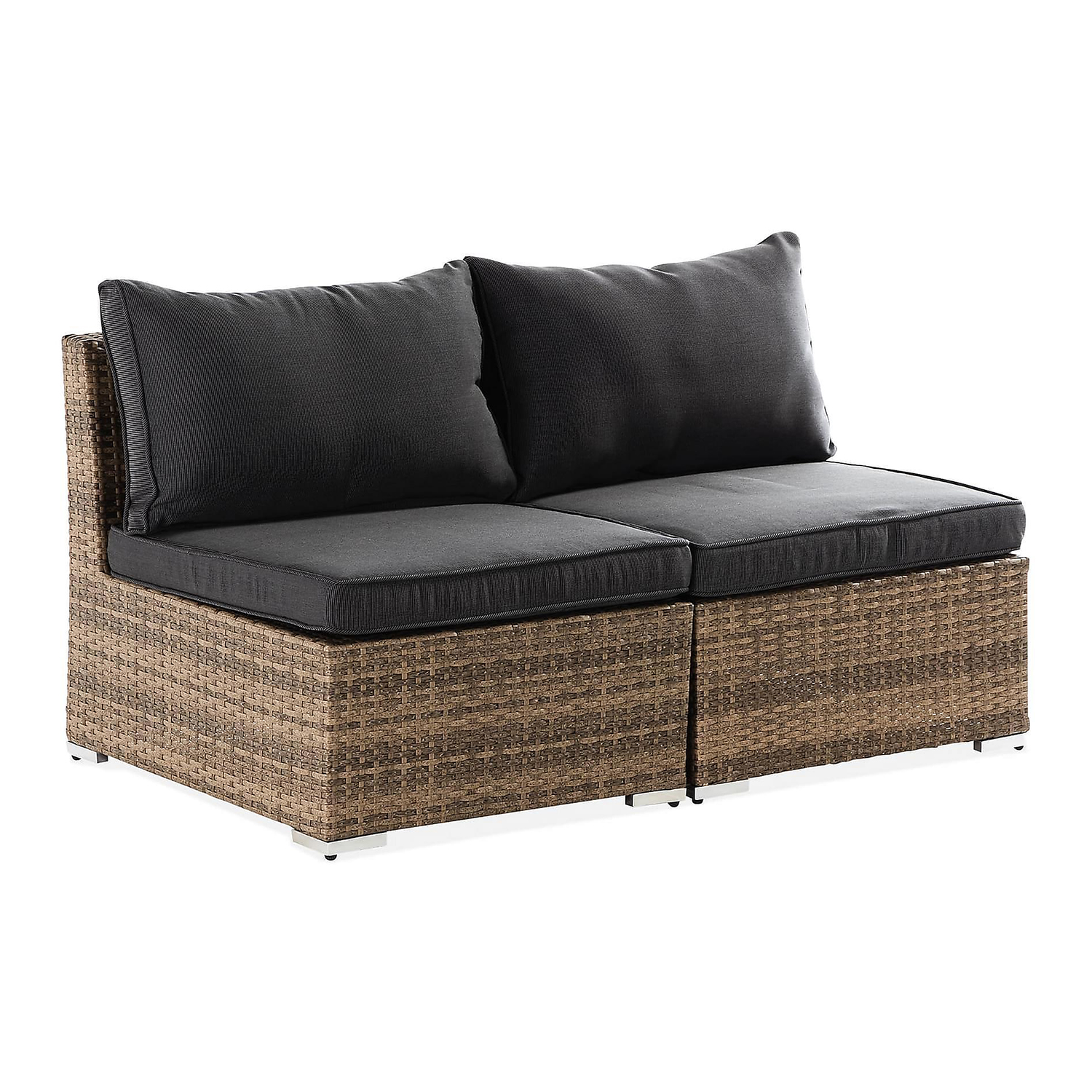 Nordic Outdoor - Flynn 2-sits Loungmodul Sand/Mörkgrå - Beige