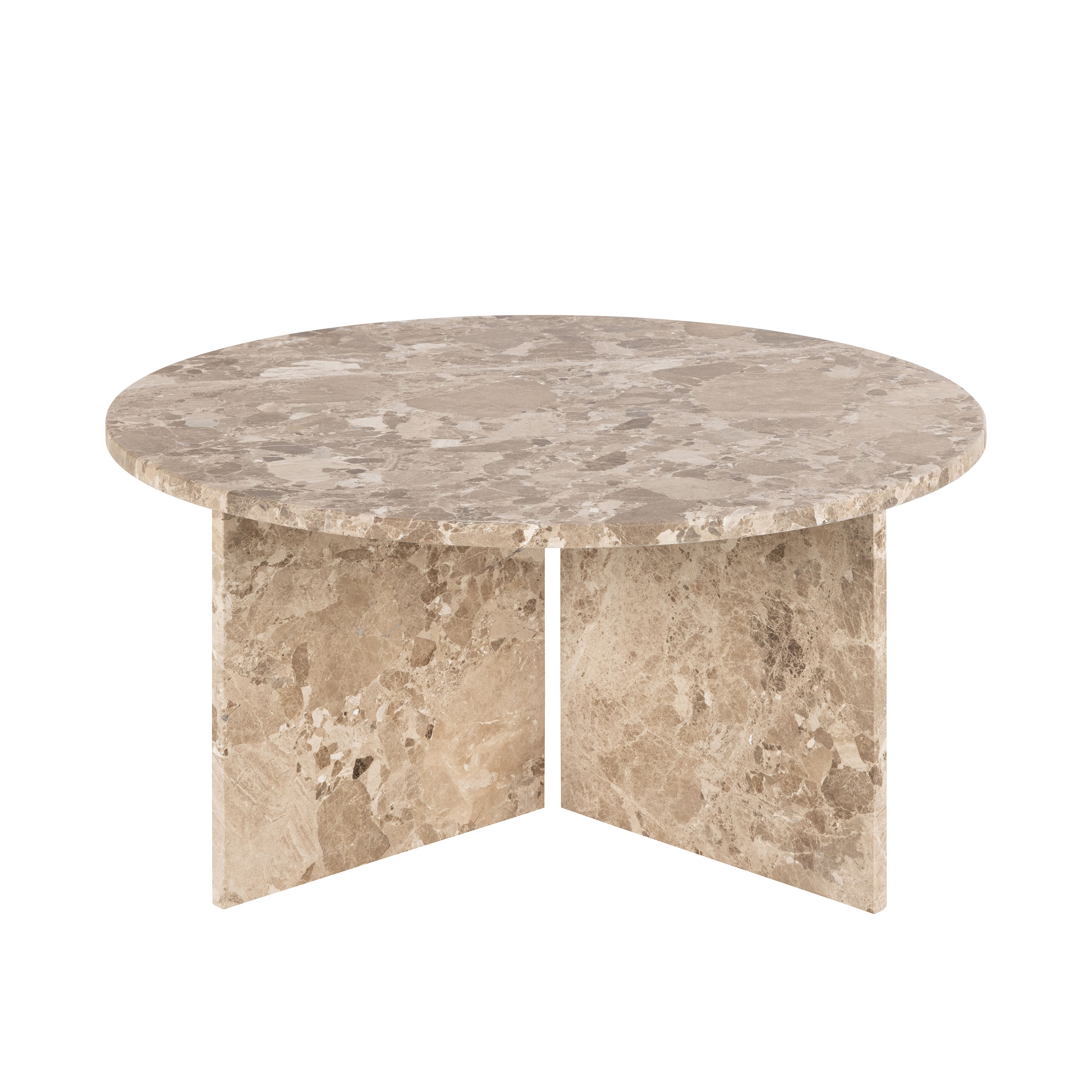 Ilex Soffbord Beige Marmor Ø90