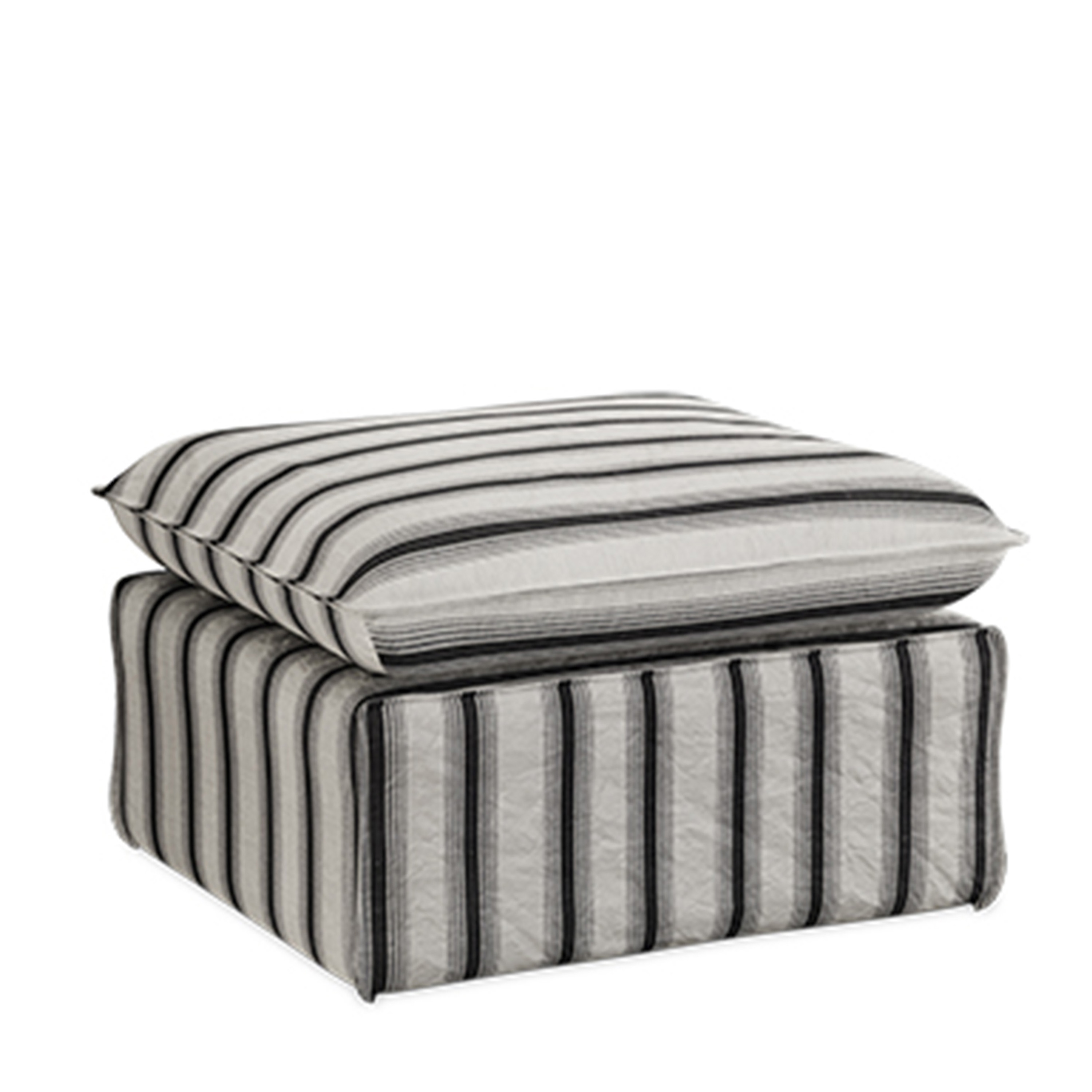 HKliving Nomad Puff Hocker Rocco/Chalkstripe