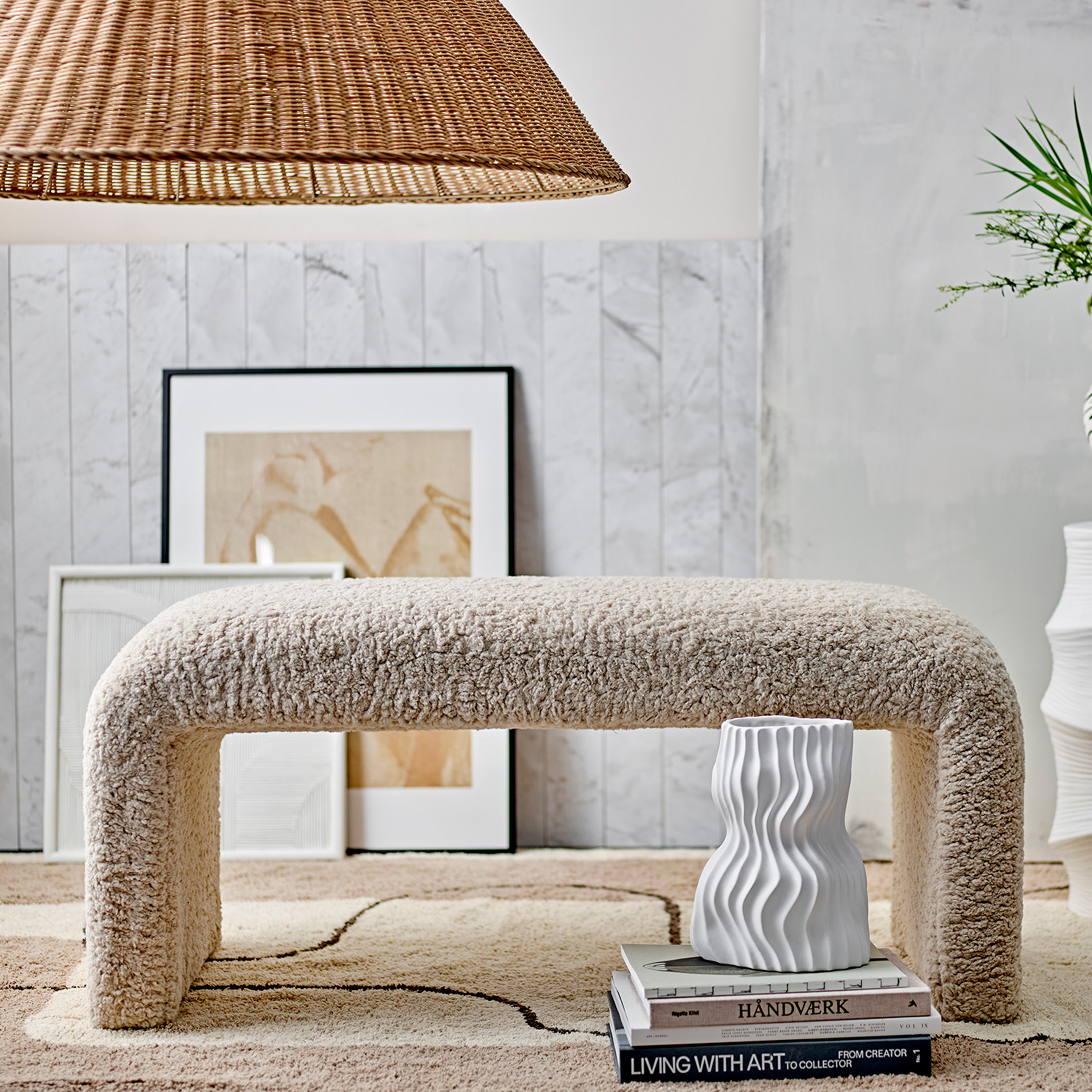 Bloomingville Bobbie Bench White 100cm