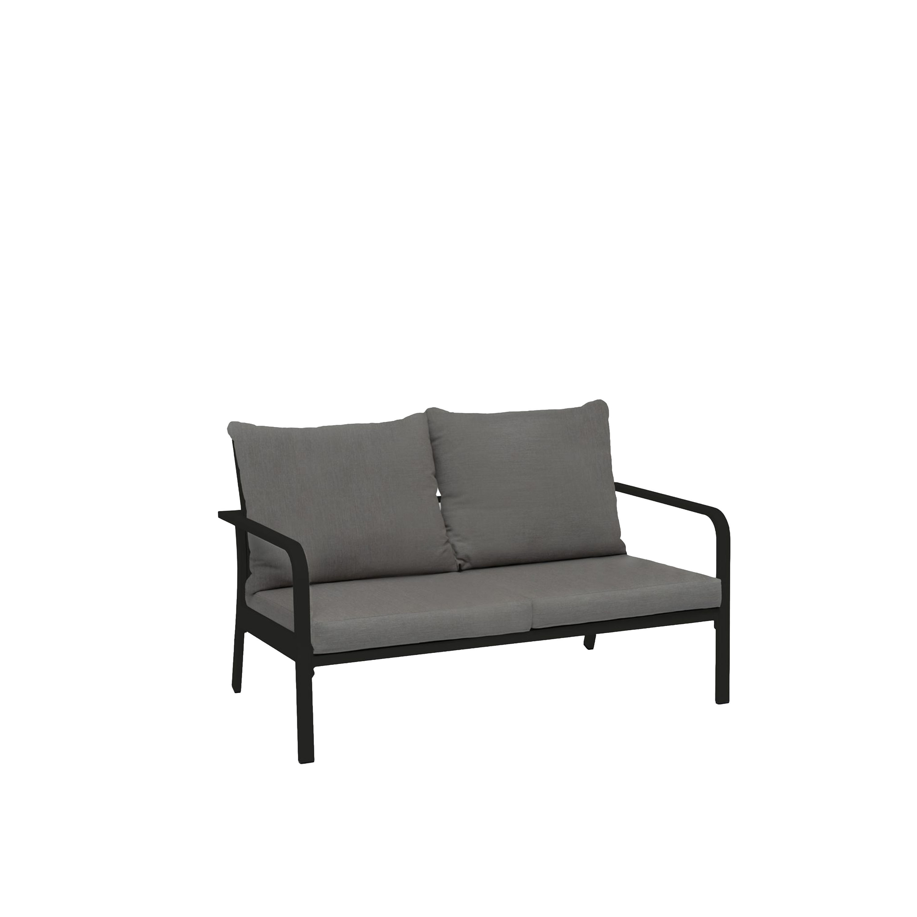 Hånger 2-sits Soffa Svart/Gråbeige 140cm