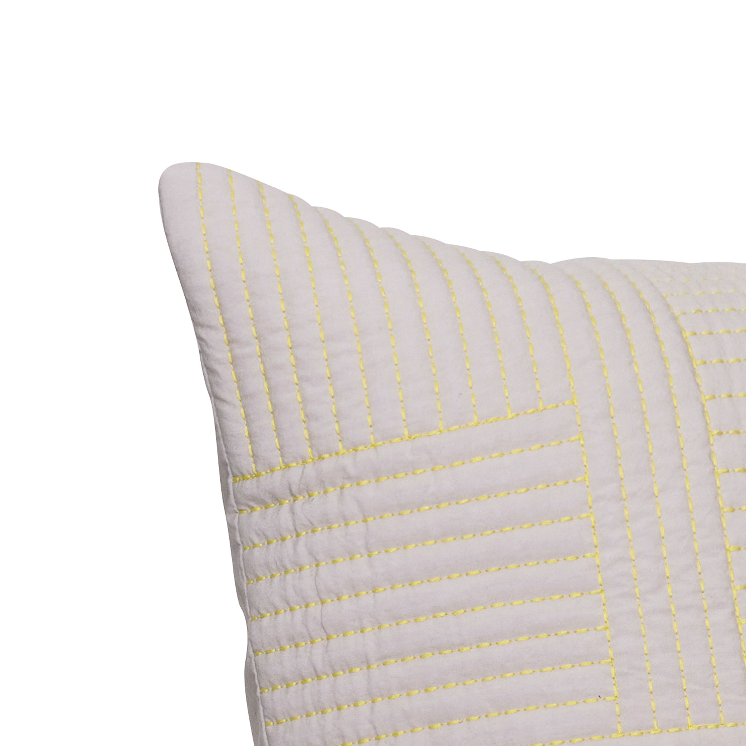 Hübsch Floy Kissen Sand Yellow 60x60