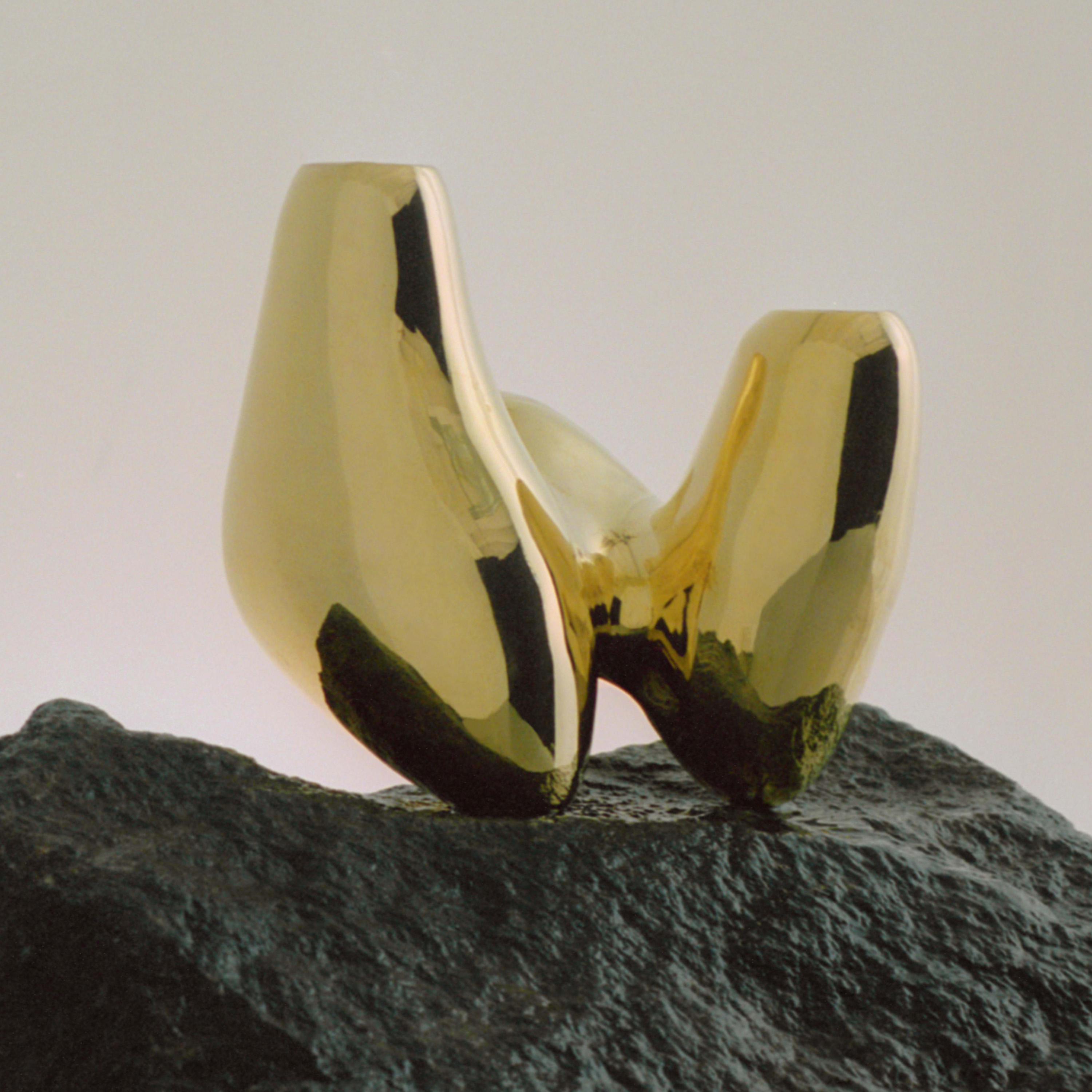 Hein Studio Unity Kerzenhalter Messing 14cm