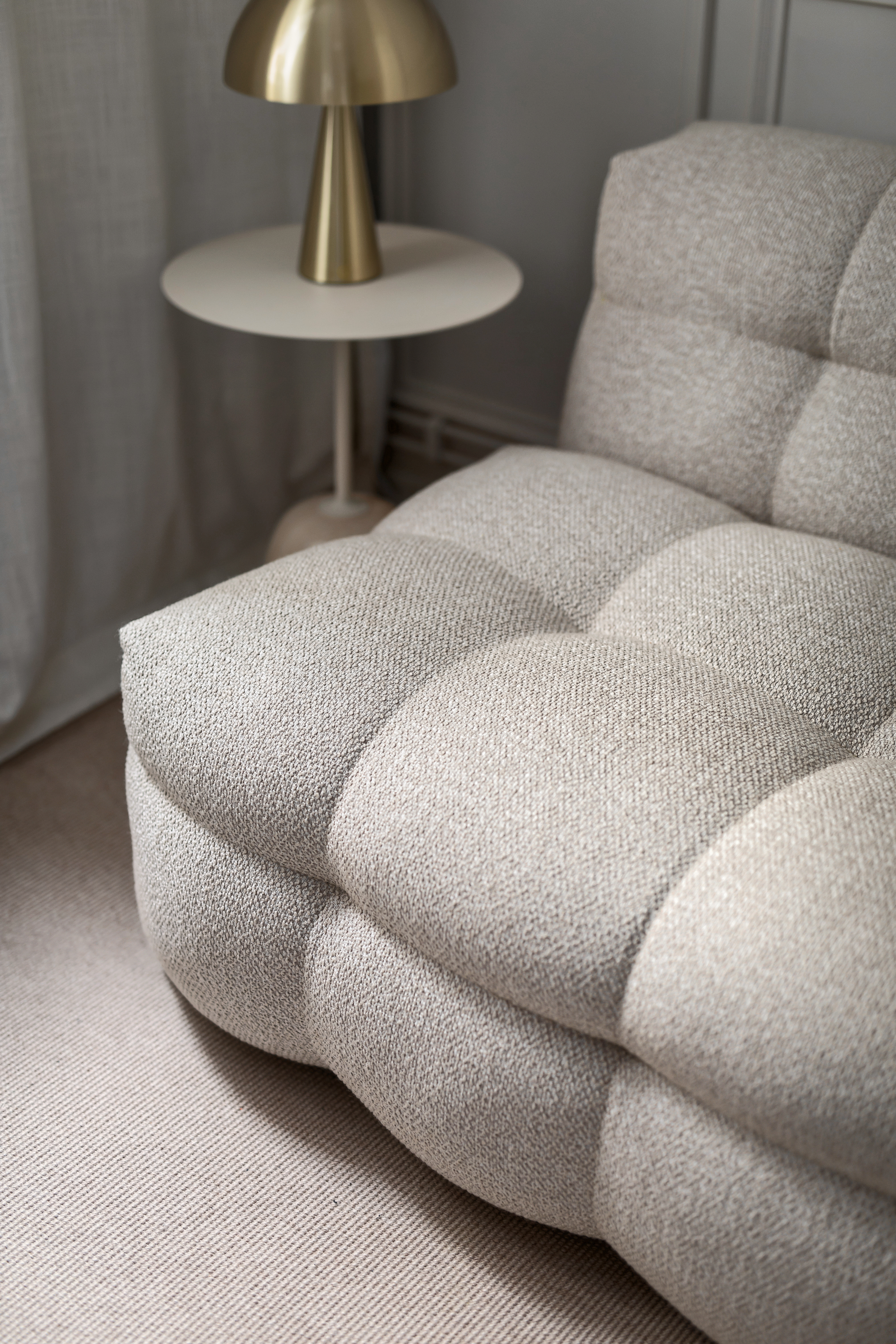 Sleepo Collection Billie Loungestol Beige Bouclé 89cm