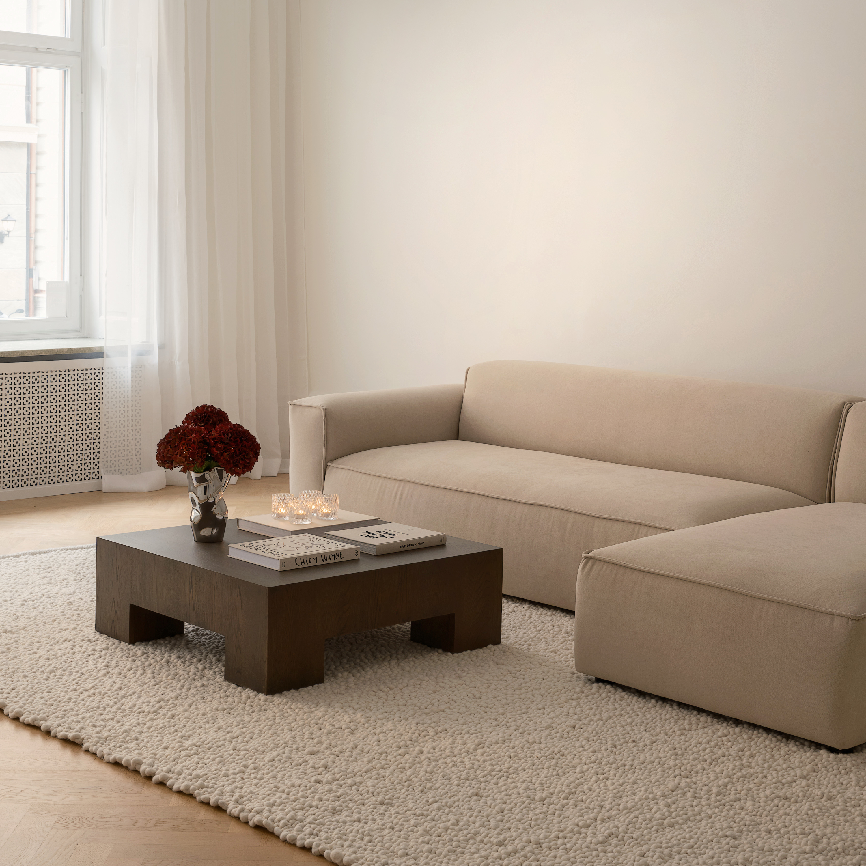 Sleepo Collection Chunky Soffbord Brunbetsad Ek 90x90