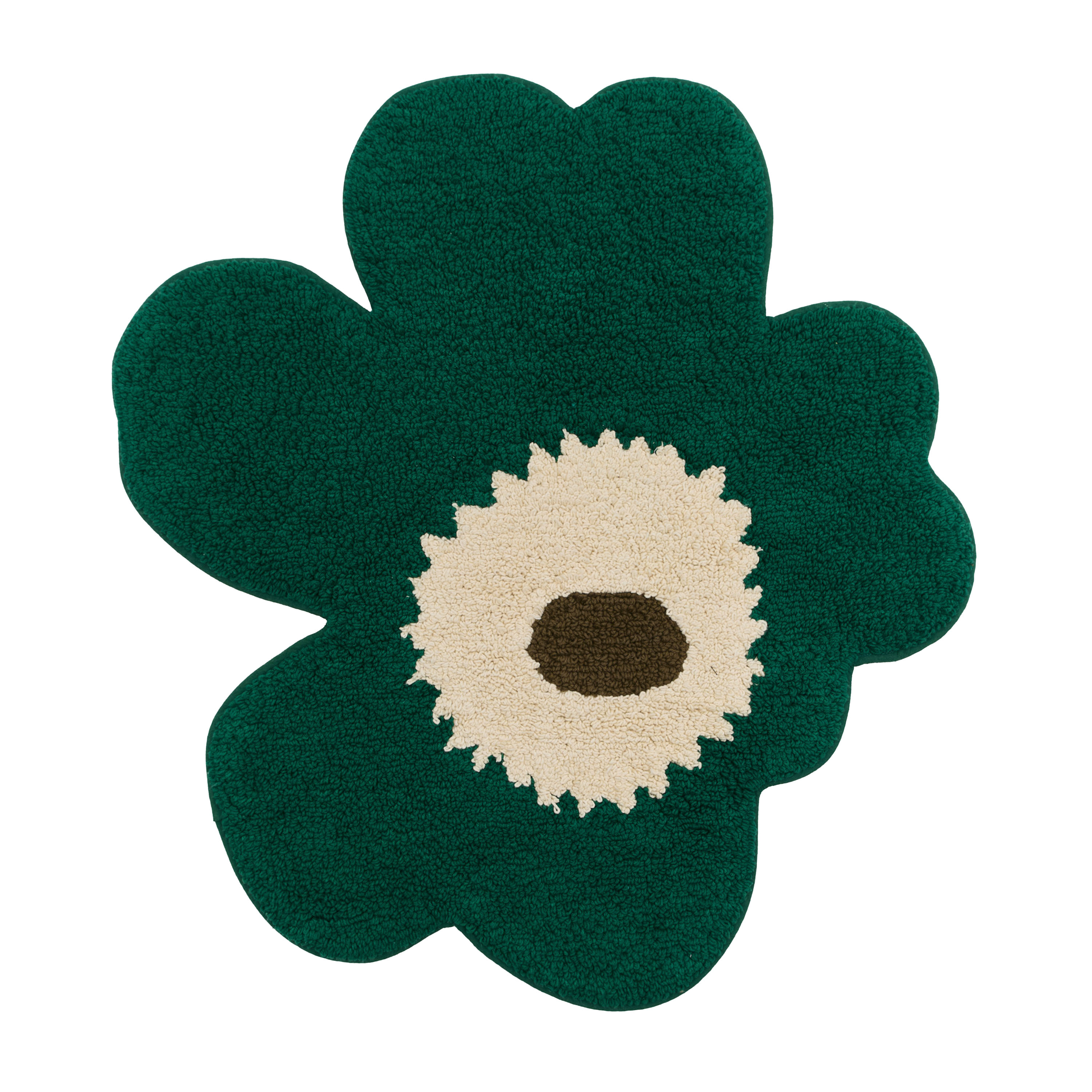 Unikko Badrumsmatta Emerald/Off White/Mole 73x74