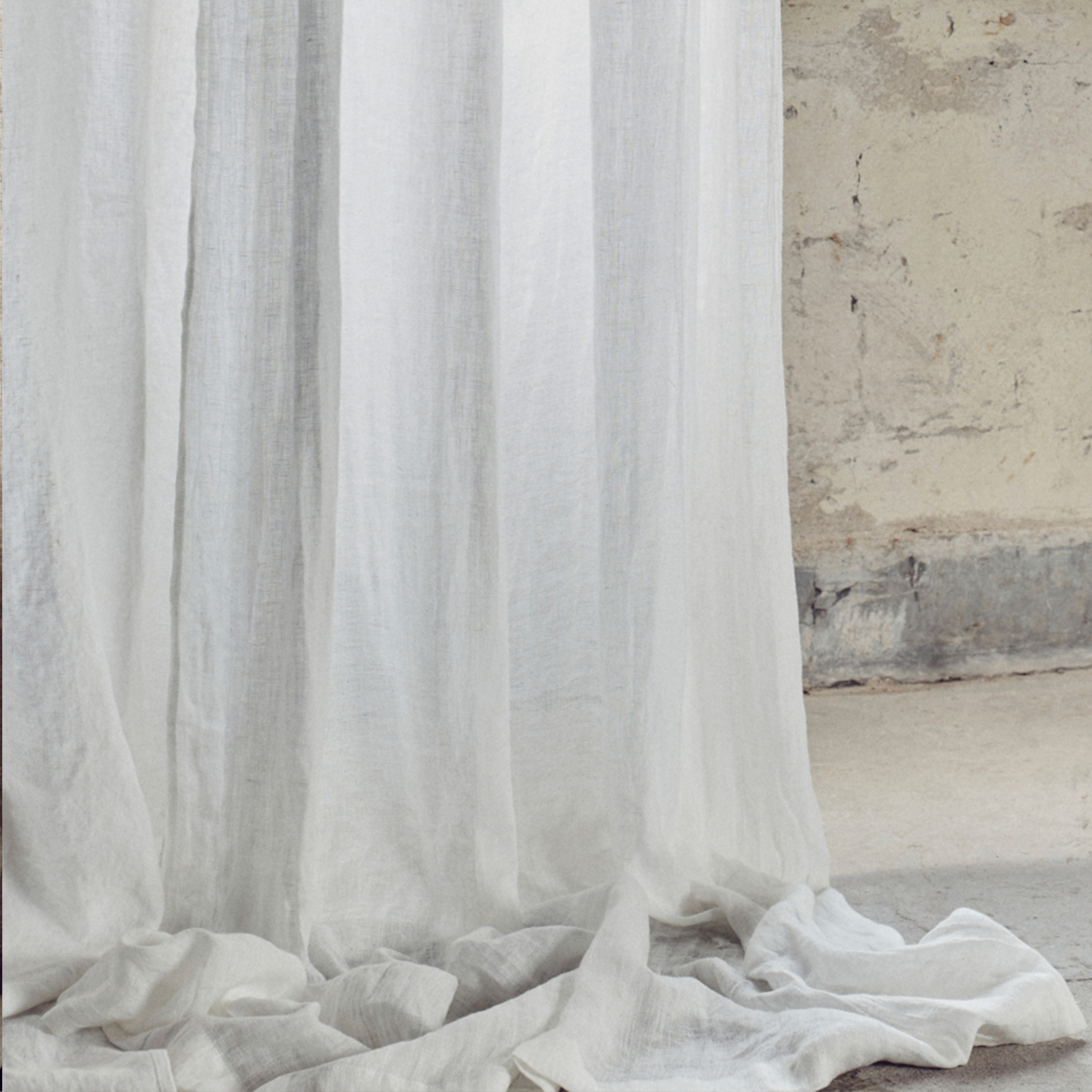 Airy Gardinlängd Linne Natural Offwhite 260x280cm