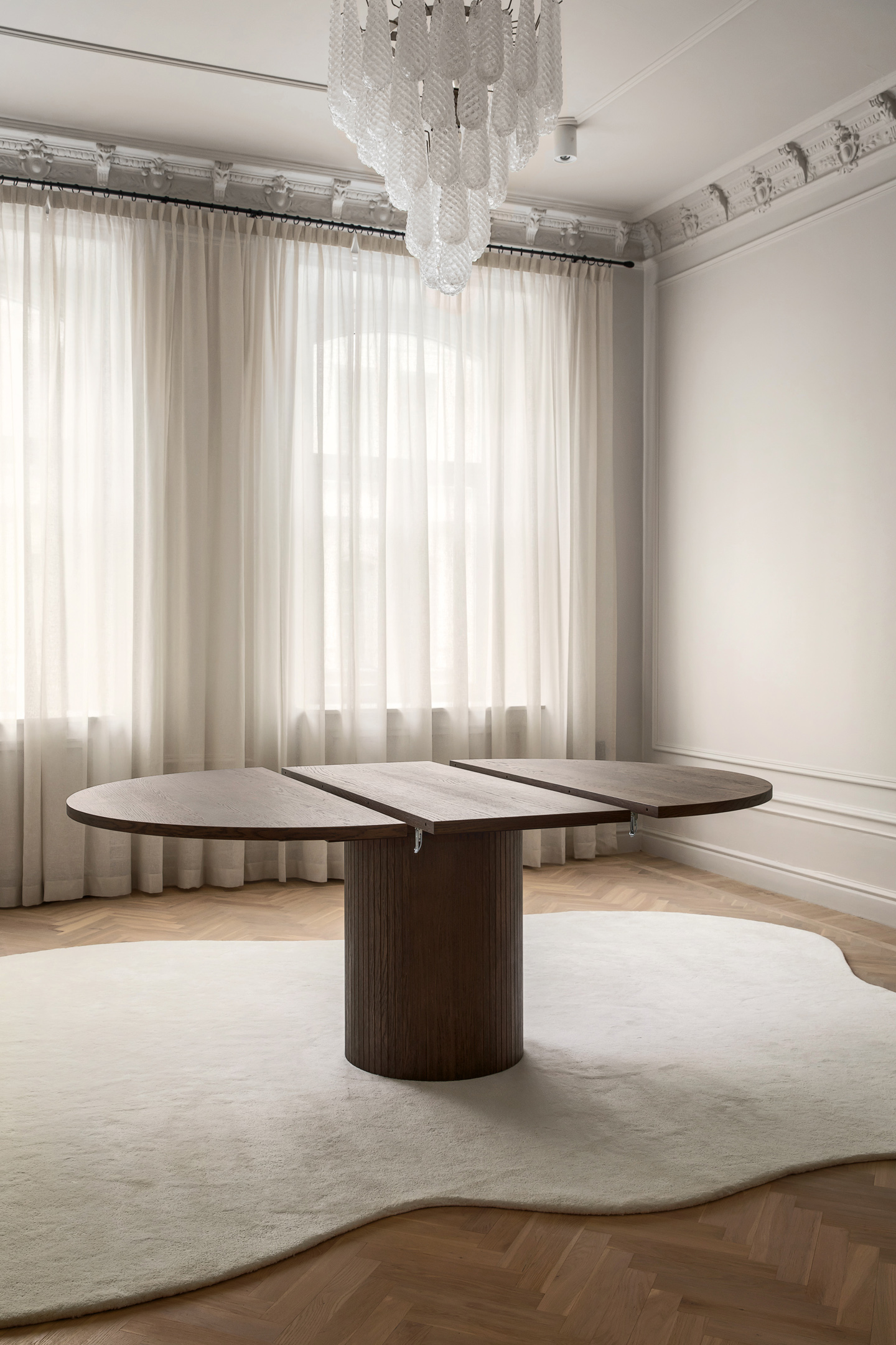 Sleepo Collection Bauer Matbord Brunbetsad Ø130+50