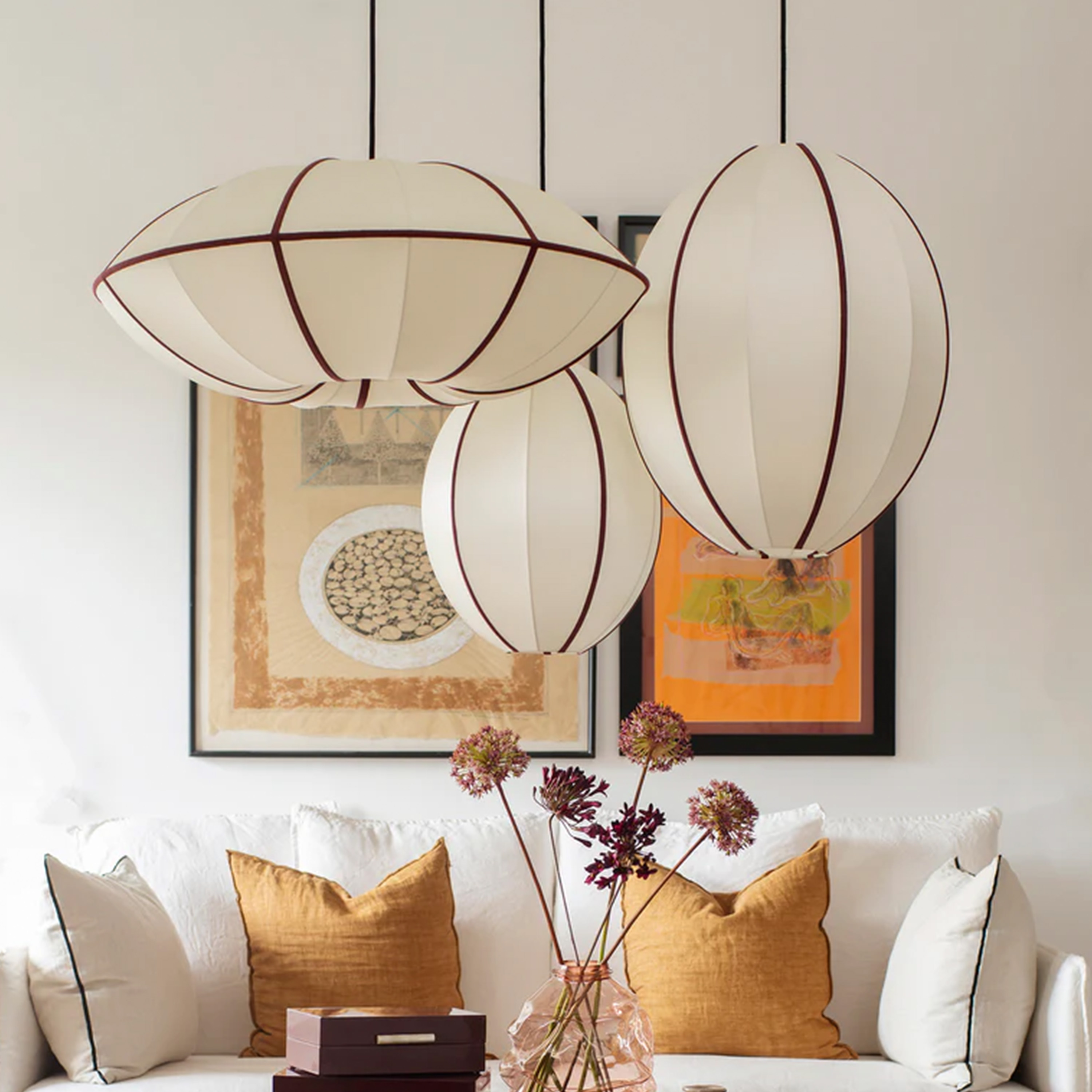 Oi Soi Oi UFO Lampenschirm Offwhite/Bordeaux