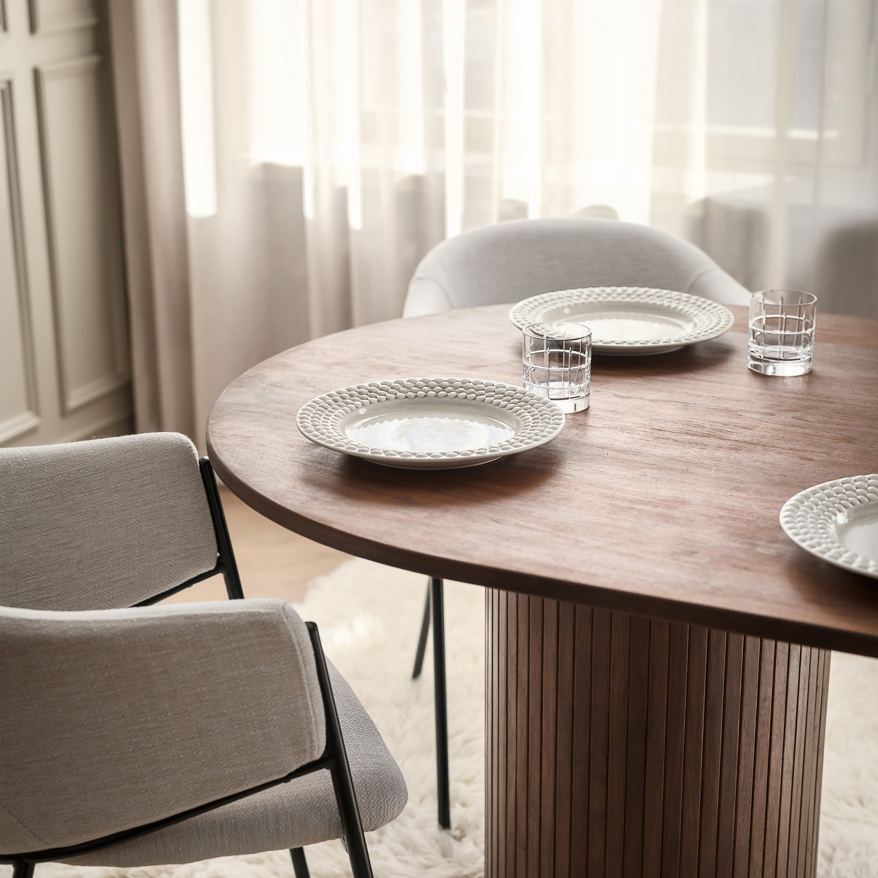 Sleepo Collection Adele Matbord Valnöt Ø115