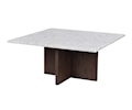 Brooksville Soffbord Vit Marmor/Ek 90x90