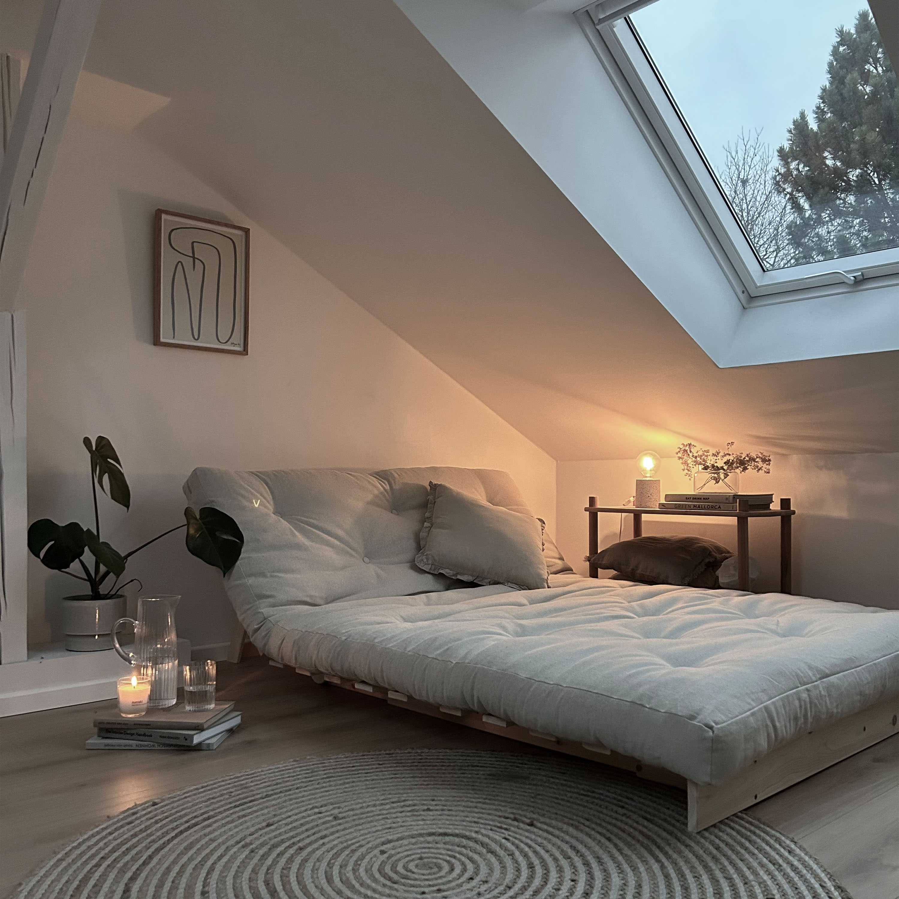 Karup Design Roots Bäddsoffa Natur/Beige 140cm