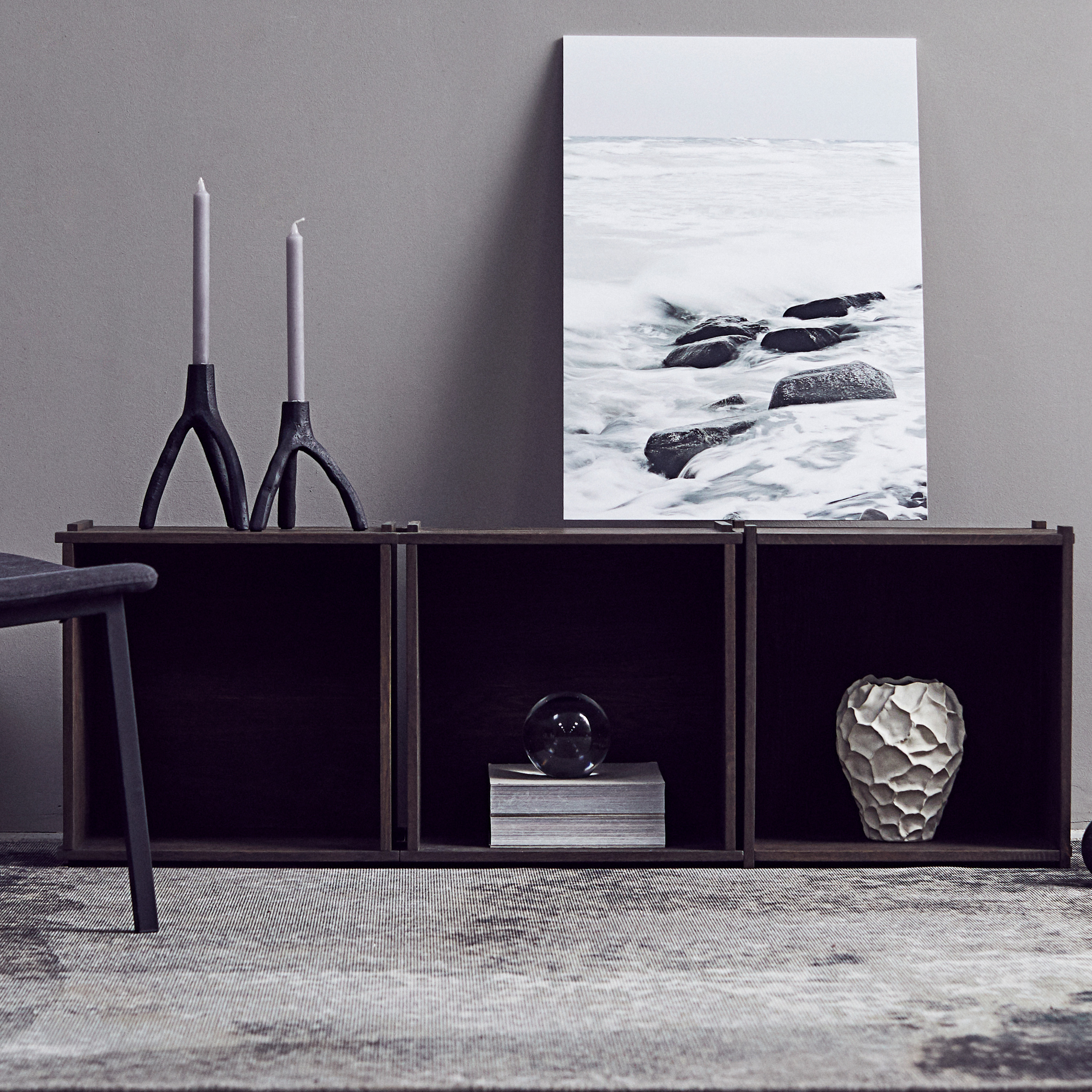 Muubs Blocks Vägghylla Smoked Oak 44x30