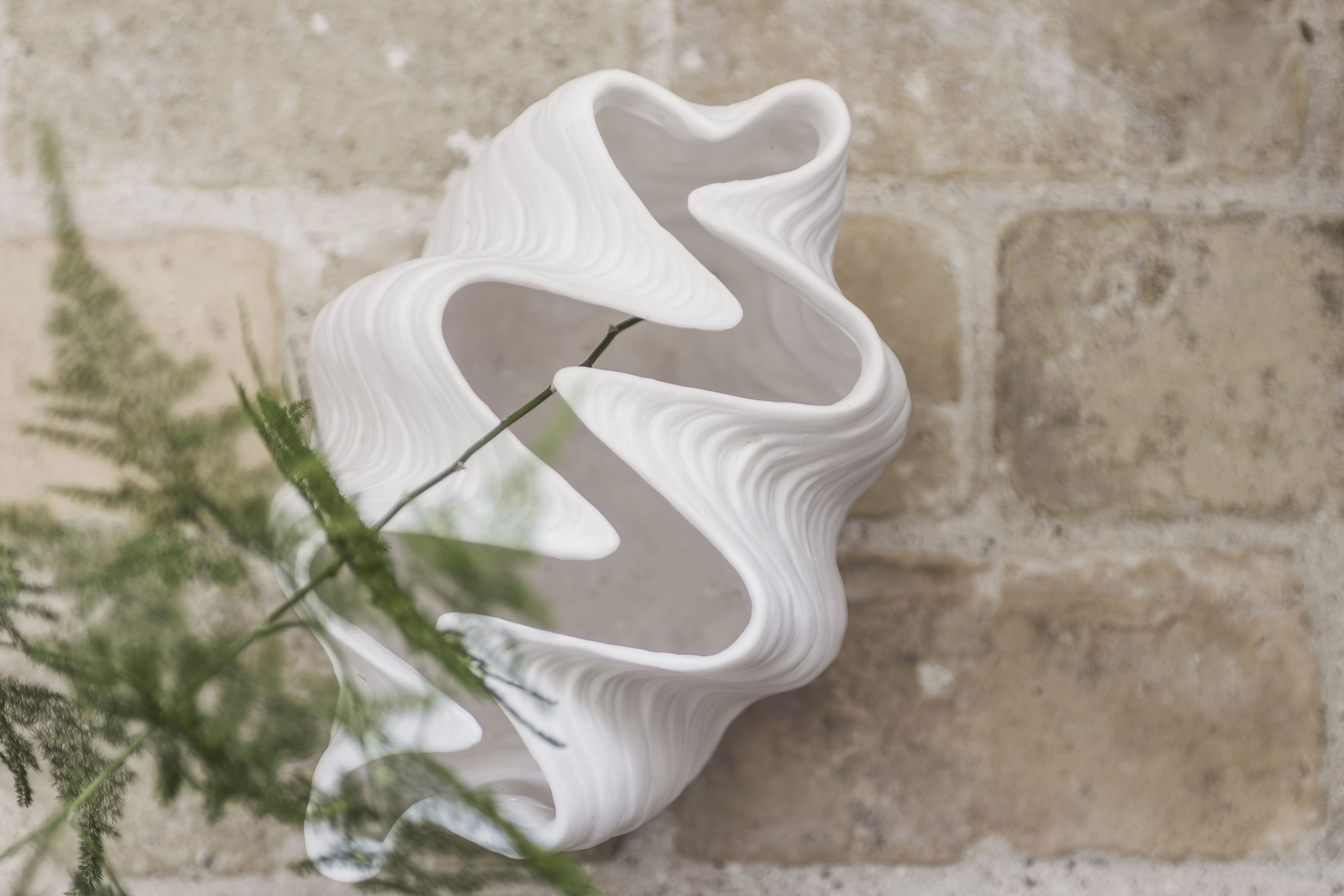 Mette Ditmer Shell Vase Offwhite Liten