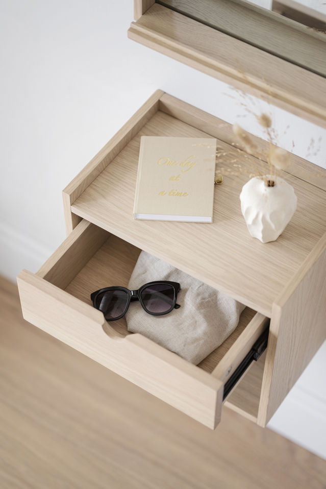 Rowico Home Hillmond Nachttisch / Wandkabinett, weiß pigmentiert, 40 cm