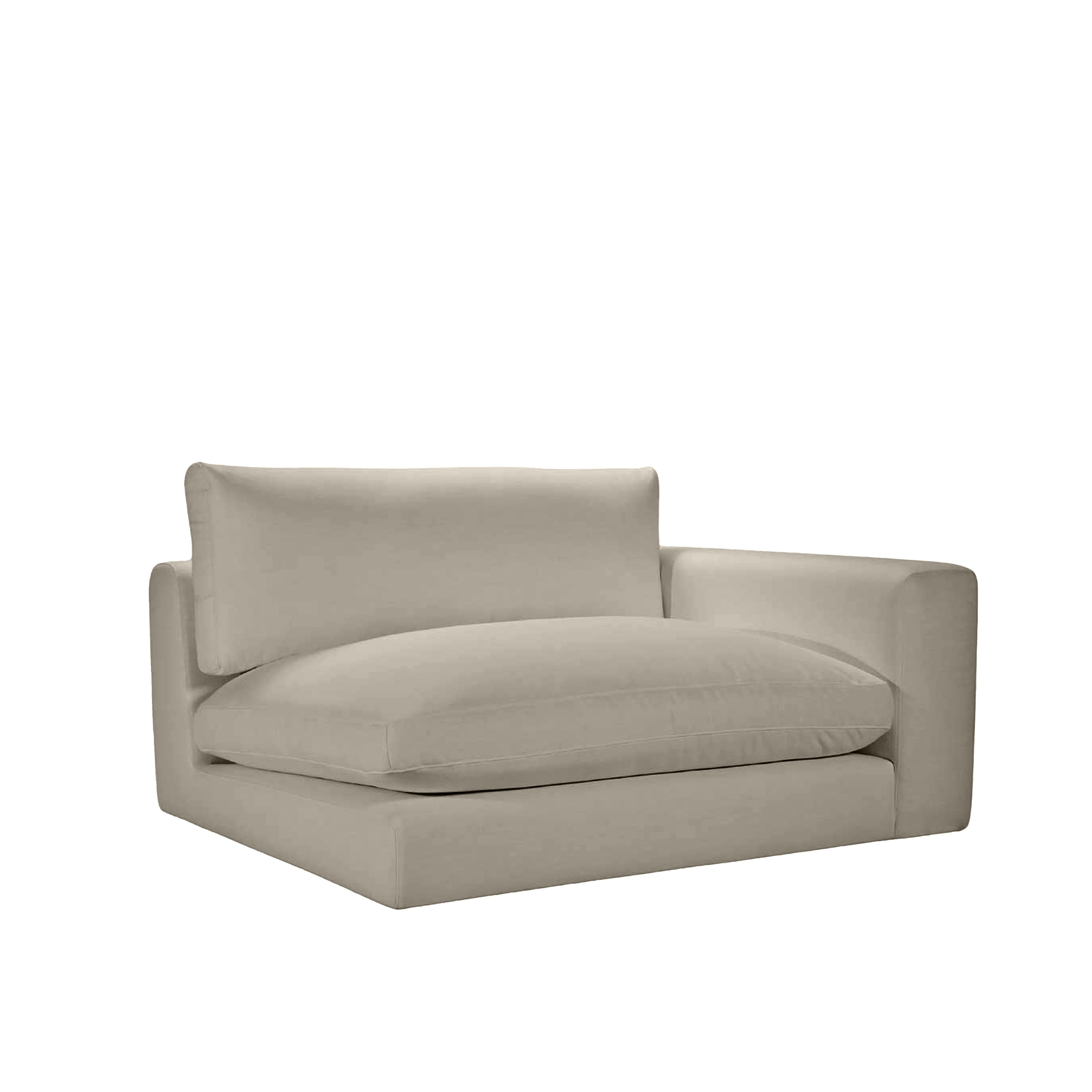 Capri 1.5-sits Soffmodul Höger Armstöd Taupe 142cm